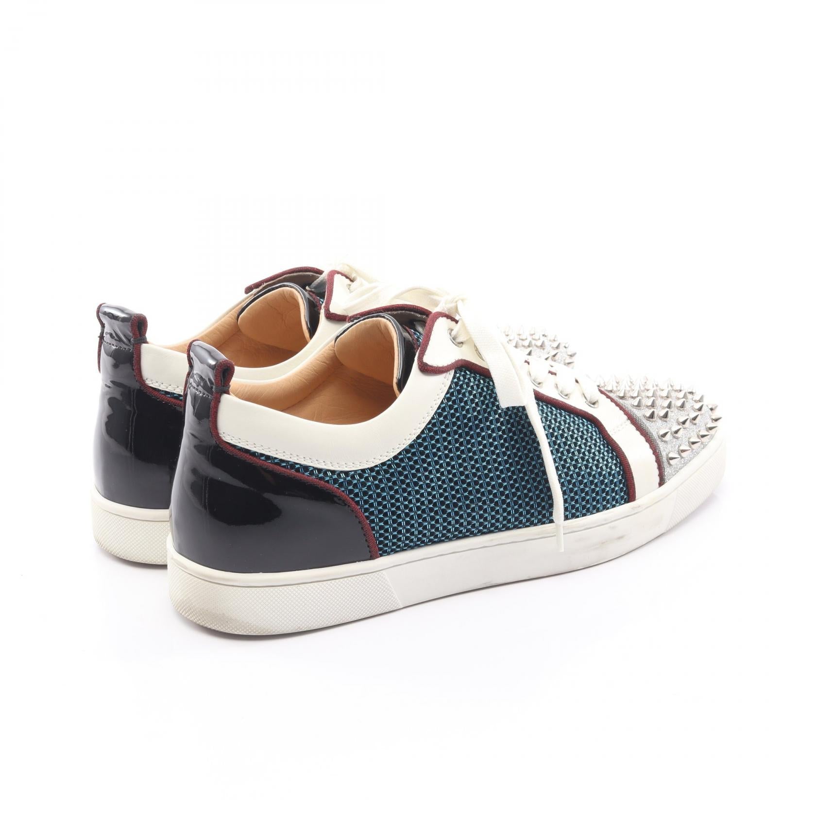 クリスチャンルブタン Louis Junior Spikes Orlato レザー パテントレザー ファブリック スニーカー