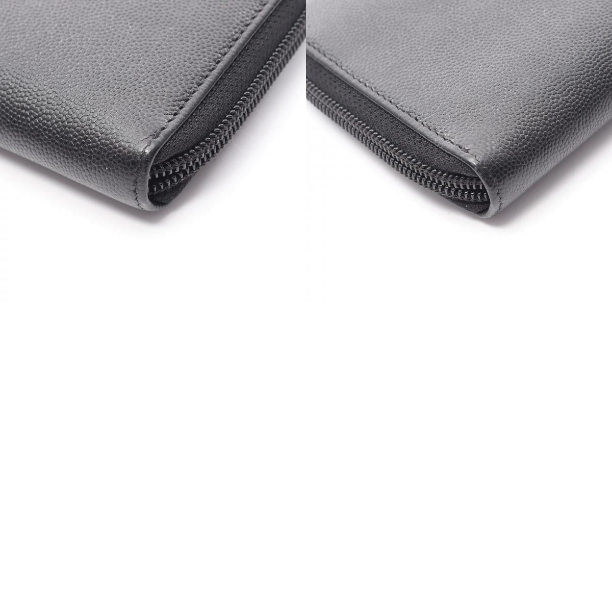 シャネル キャビアスキン ラウンドファスナー長財布