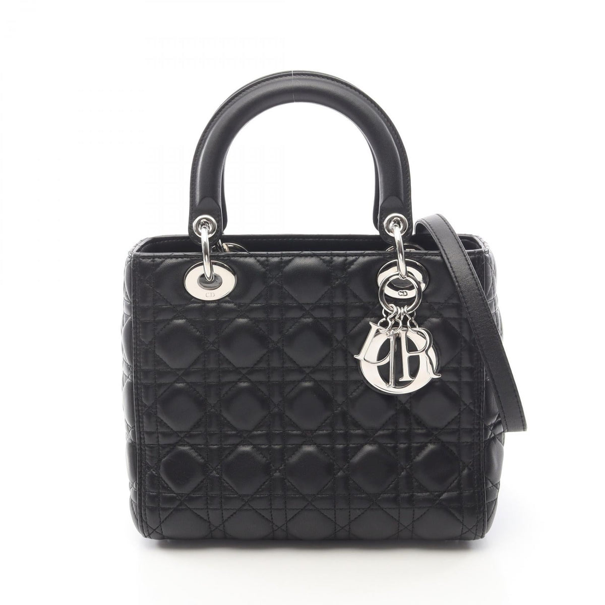 ディオール LADY DIOR レザー2wayハンドバッグ