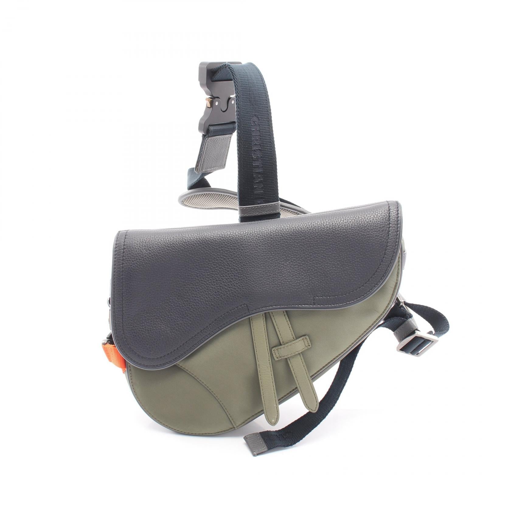 ディオール DIOR x sacai SADDLE ナイロンレザーウエストバッグ