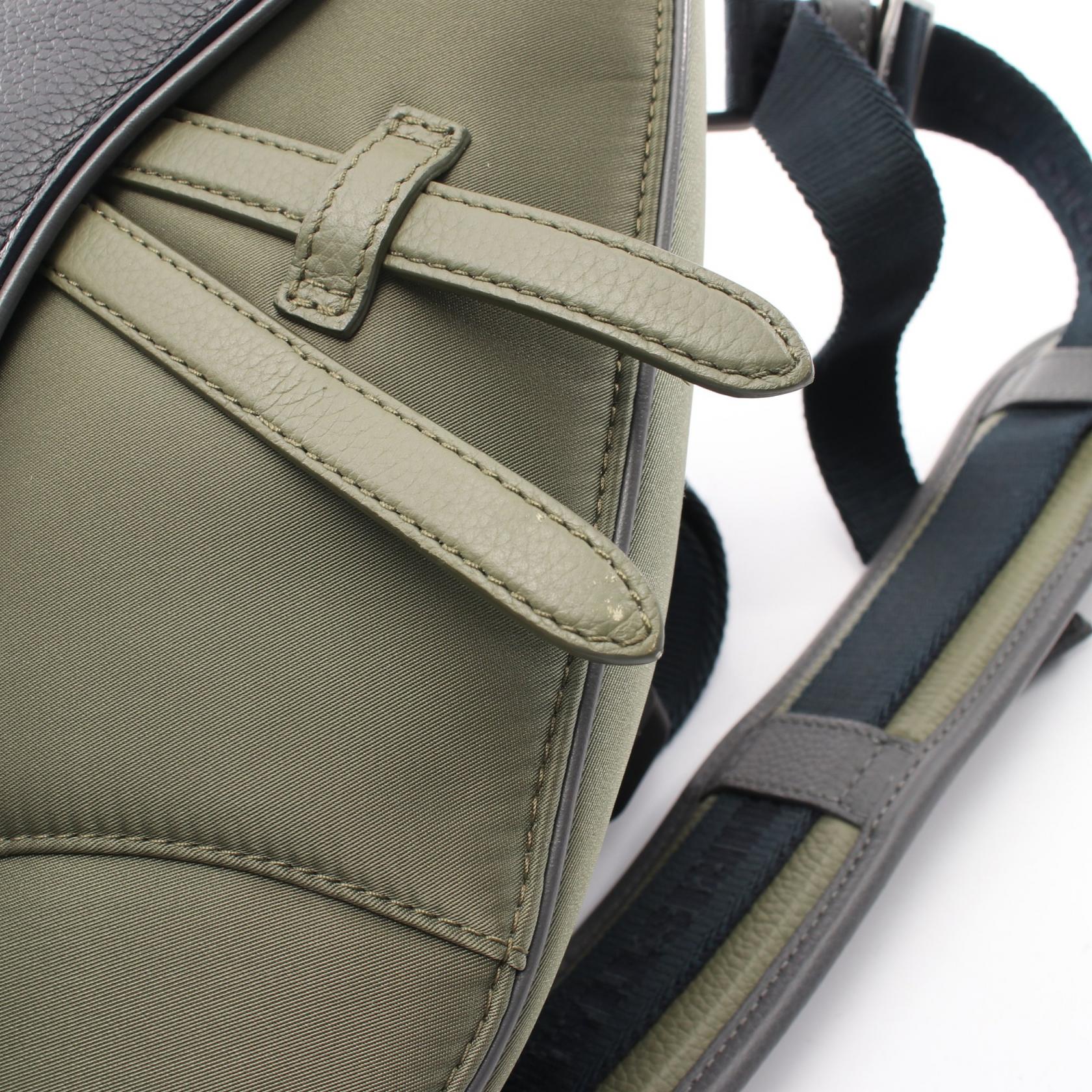 ディオール DIOR x sacai SADDLE ナイロンレザーウエストバッグ