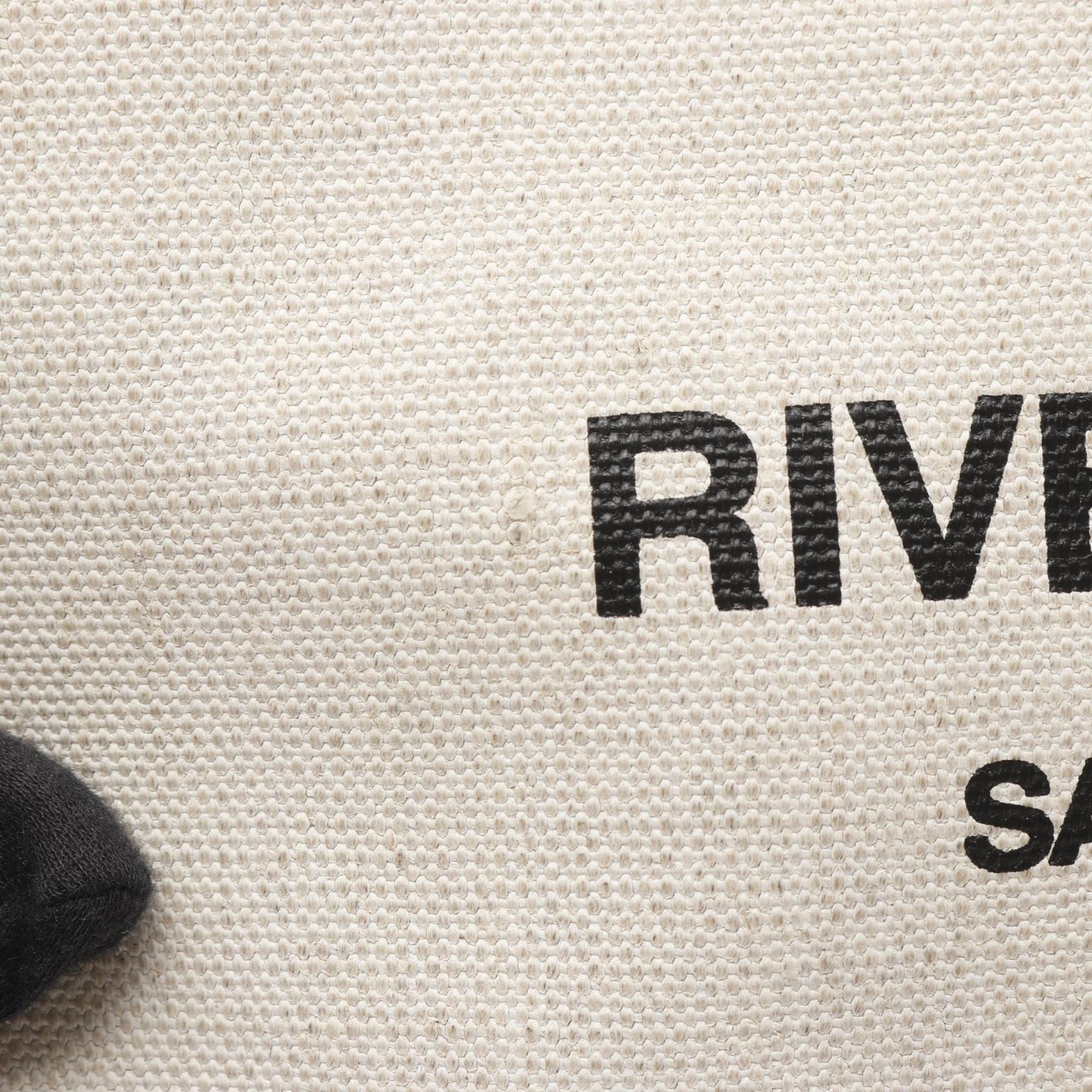 イヴサンローラン RIVE GAUCHE キャンバスレザークラッチバッグ