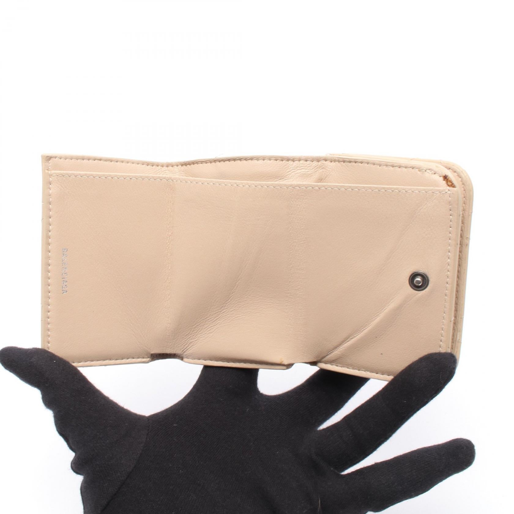 バレンシアガ タッチ レザー三つ折り財布