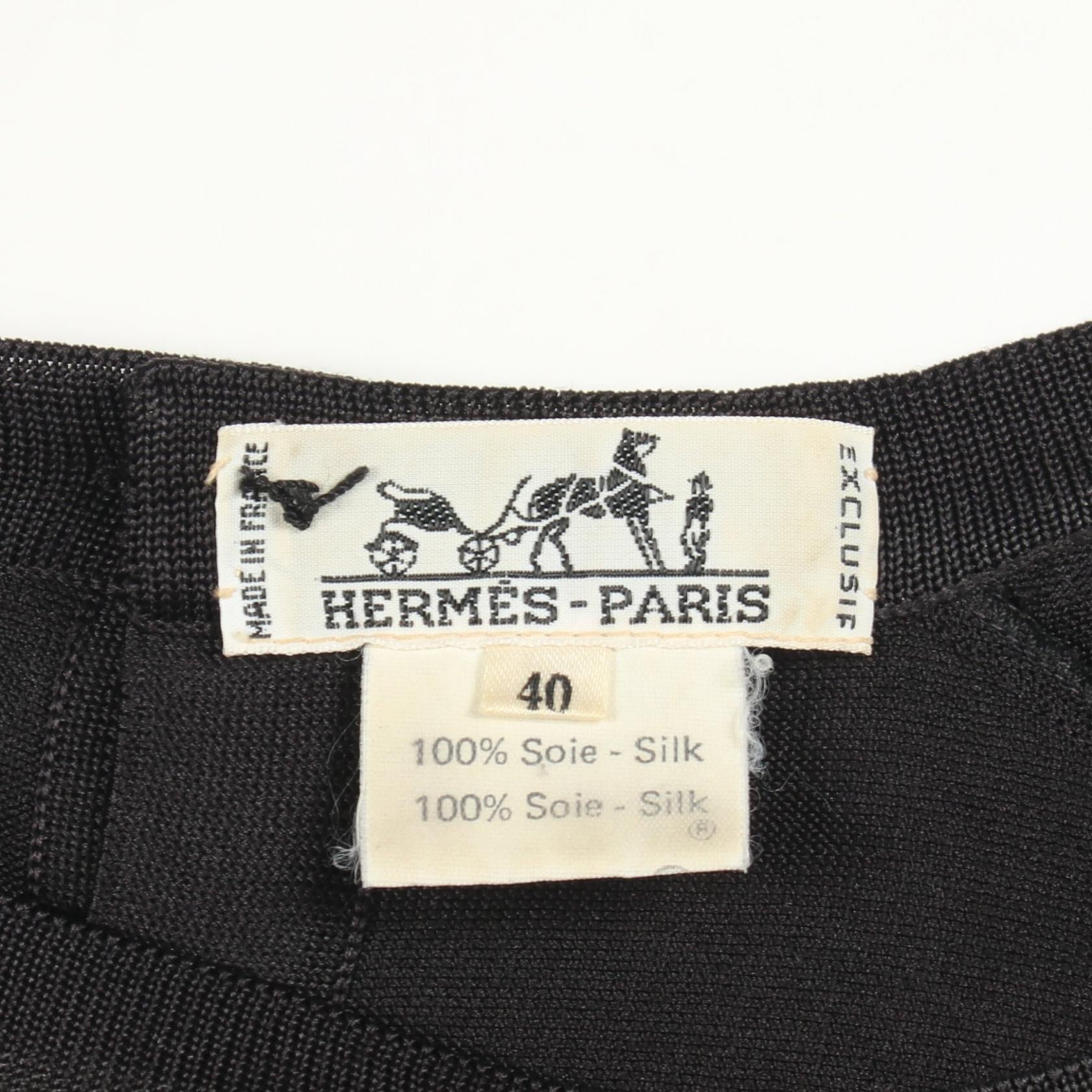 エルメス PLAZA DE TOROS シルクニットトップス40