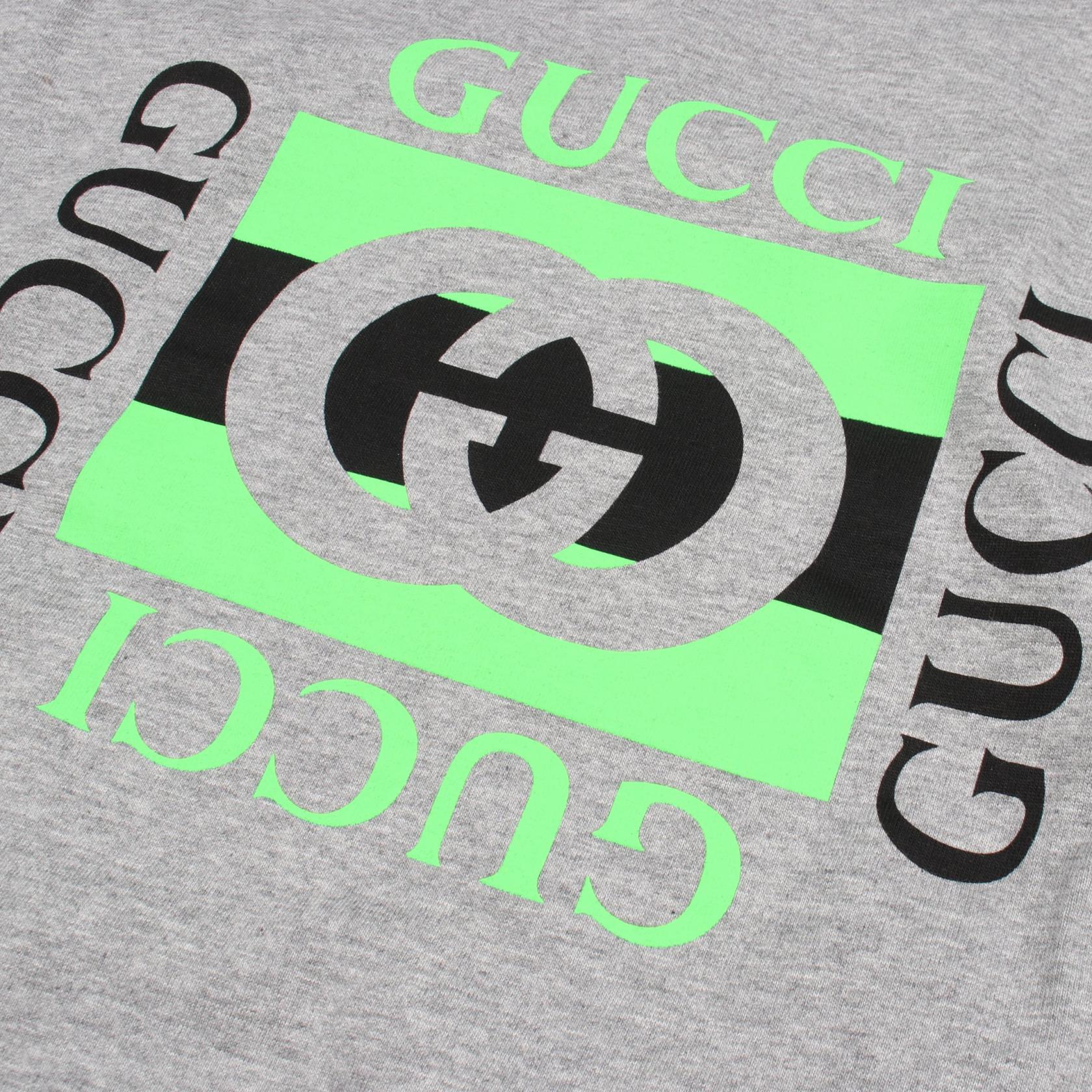 グッチ インターロッキングG ロゴプリント コットンTシャツ