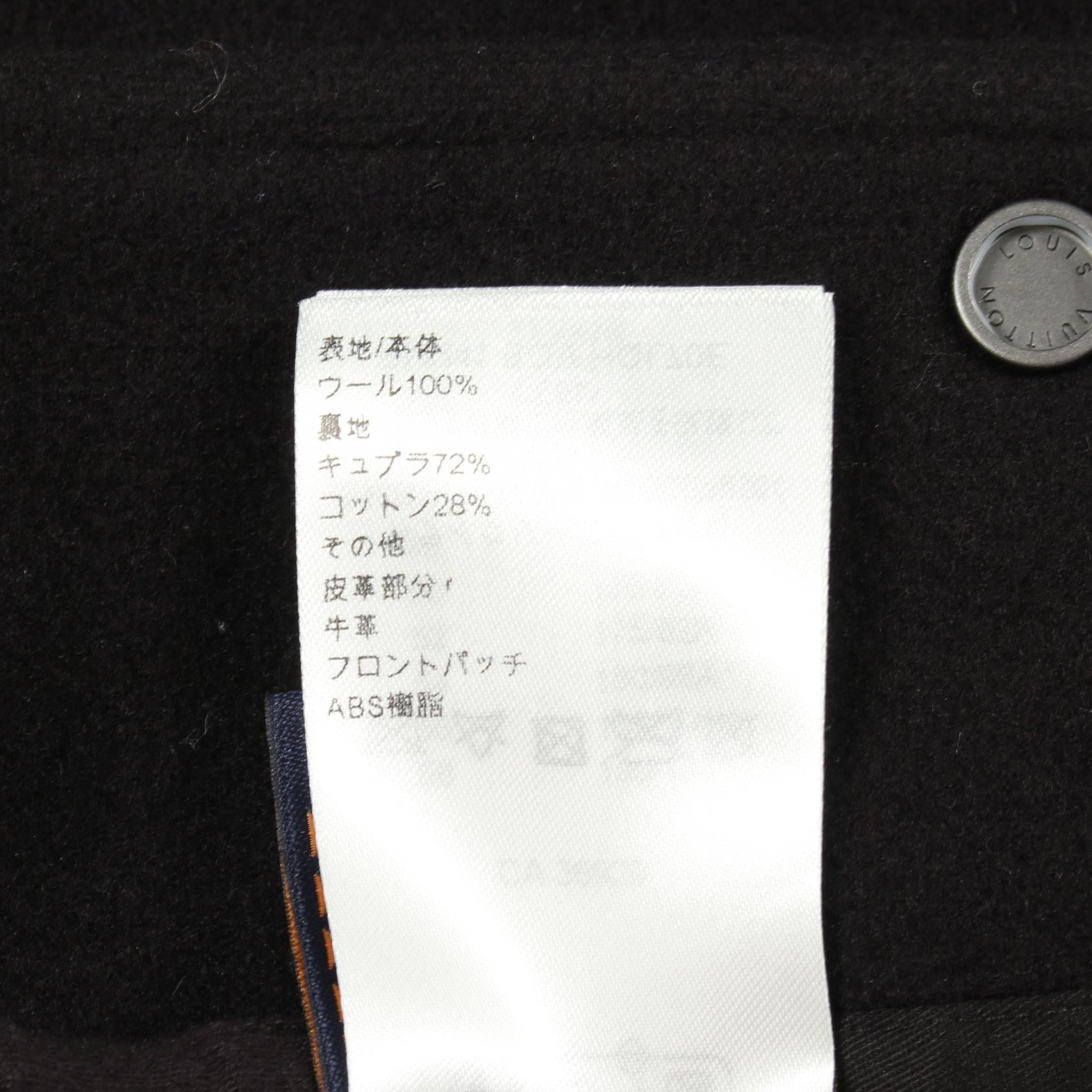 ルイヴィトン ファレル バーシティ ウール レザー ジャケット