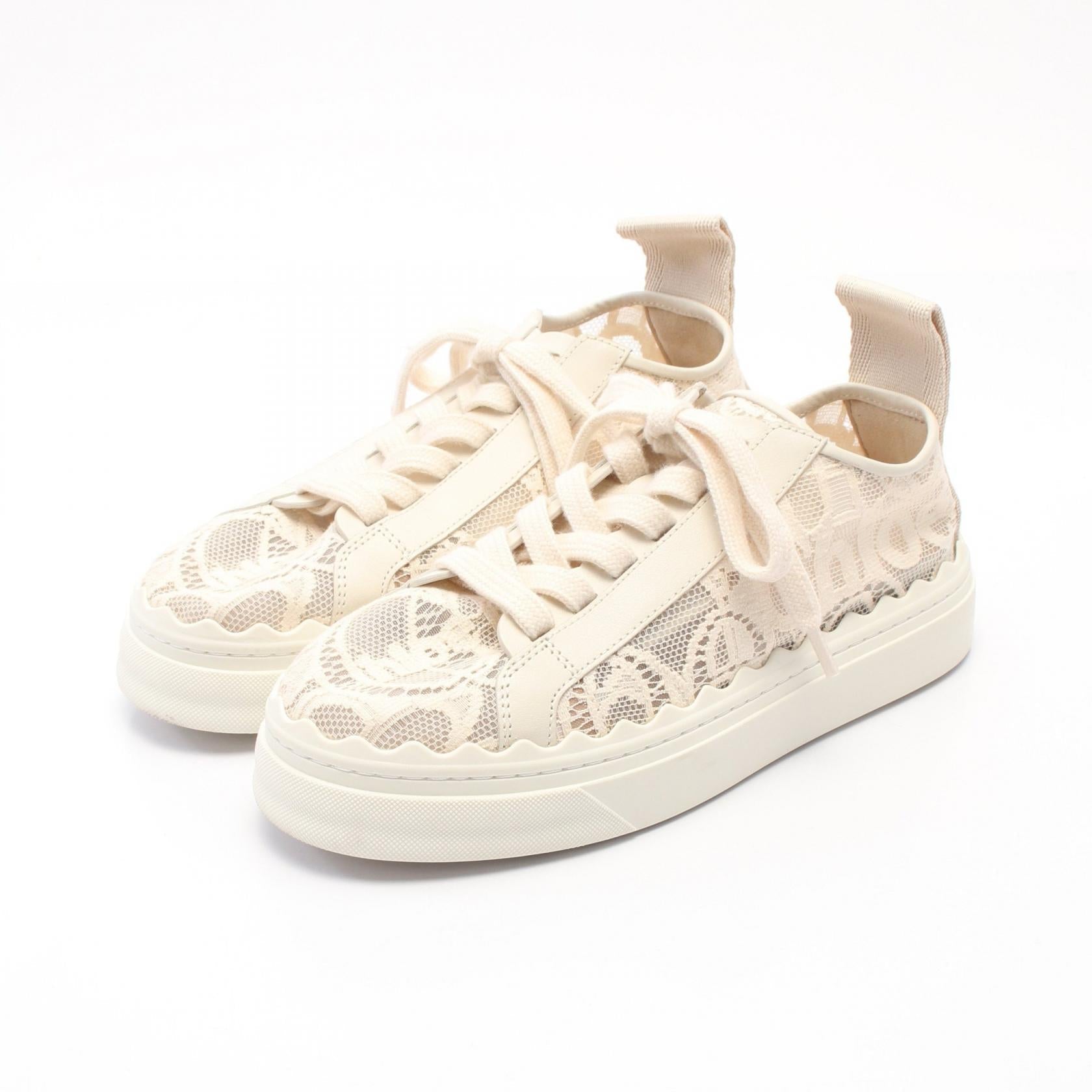 クロエ ローレン レザー レース スニーカー