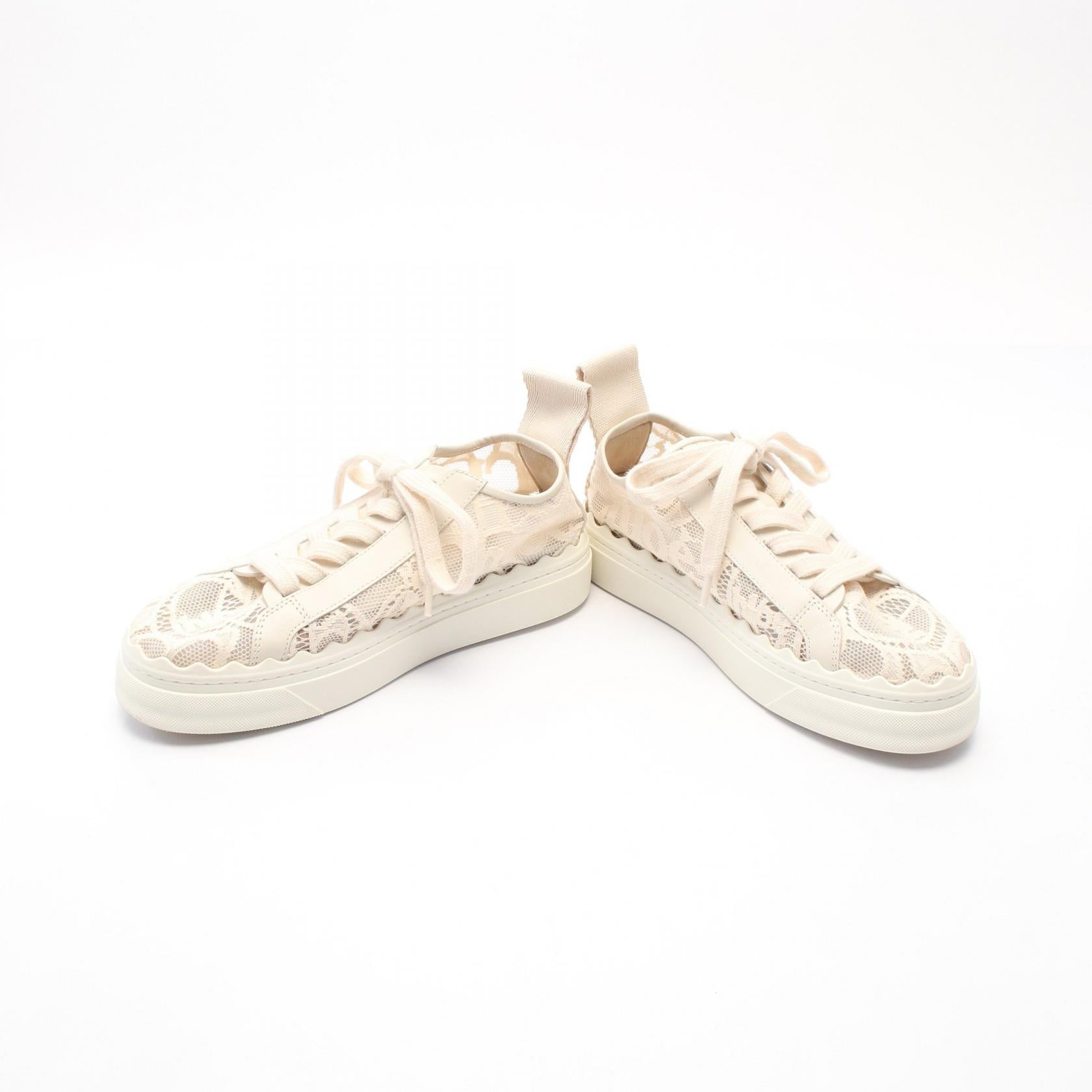 クロエ ローレン レザー レース スニーカー