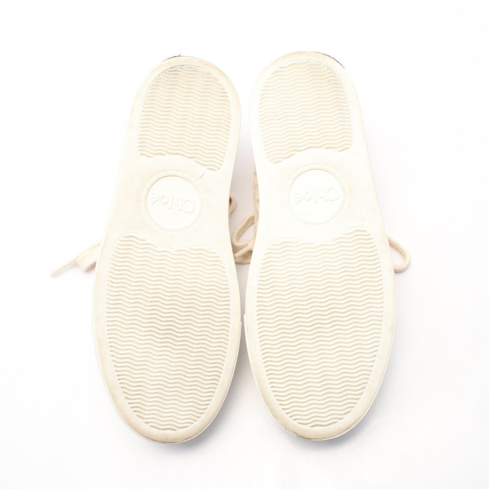 クロエ ローレン レザー レース スニーカー