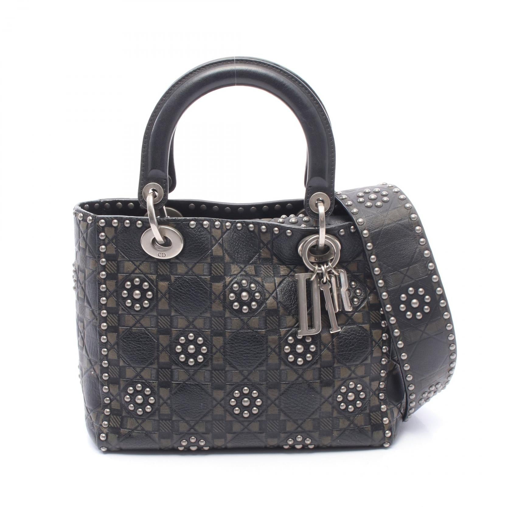 ディオール LADY DIOR レザー2wayハンドバッグ