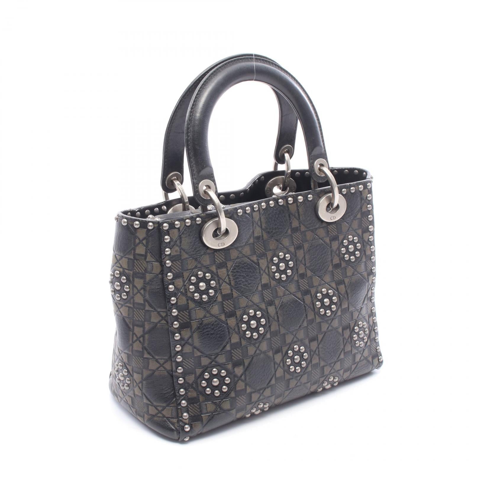 ディオール LADY DIOR レザー2wayハンドバッグ