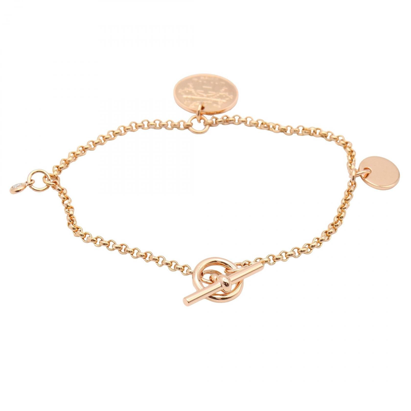 エルメス Ex-Libris K18PG ブレスレット