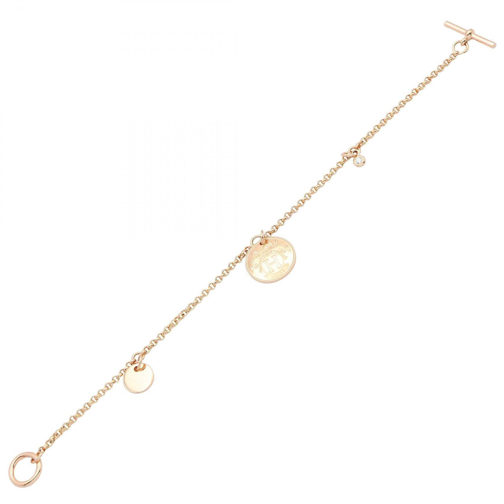 エルメス Ex-Libris K18PG ブレスレット