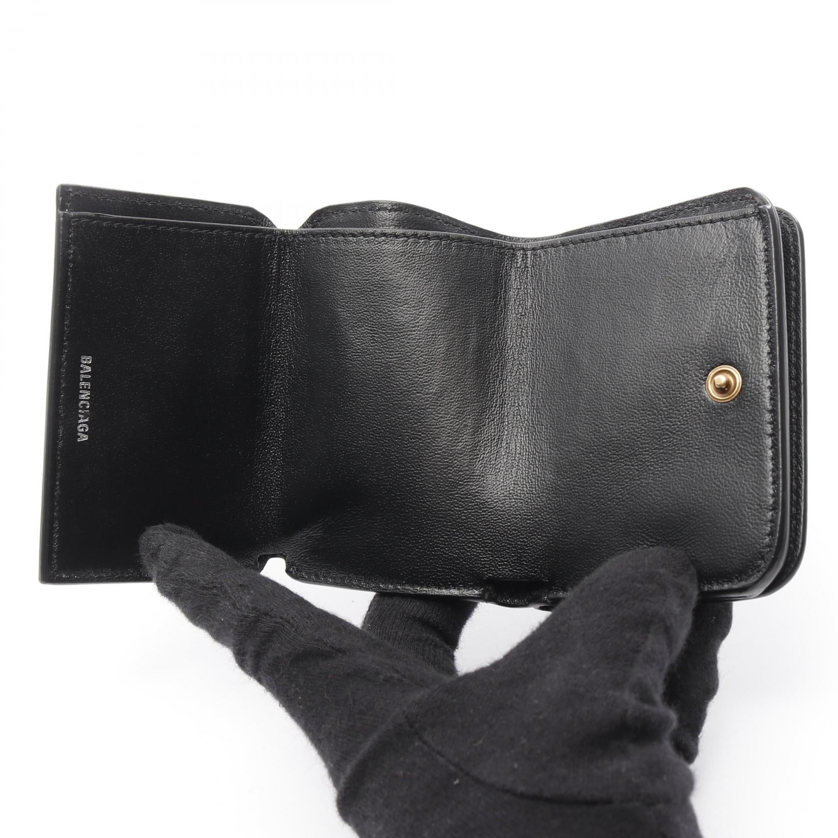 バレンシアガ キャッシュ ミニ ウォレット レザー