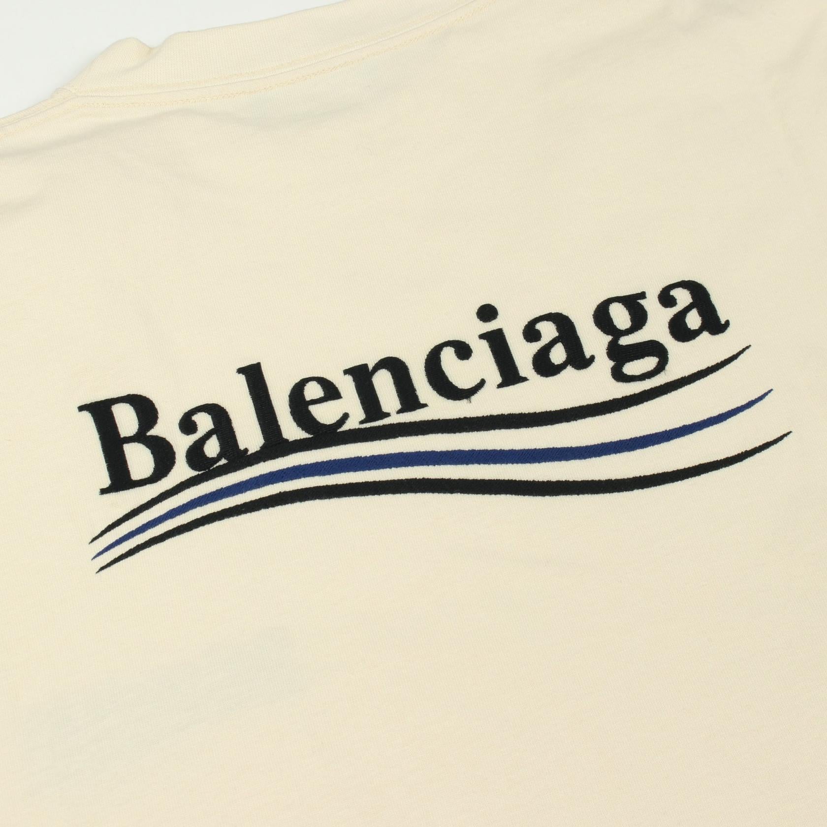 バレンシアガ Political Campaign コットン 半袖Tシャツ