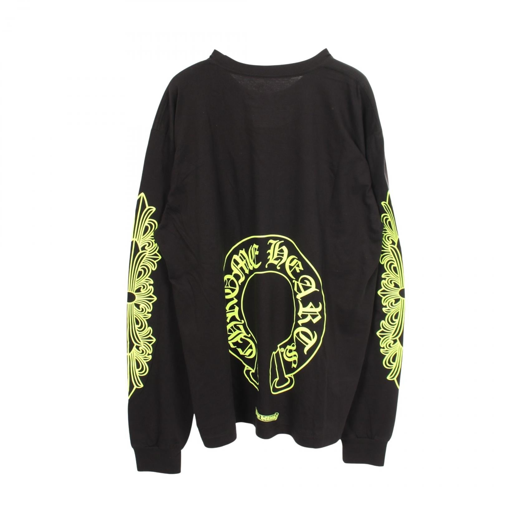 クロムハーツ フローラルクロスホースシュー コットン長袖Tシャツ