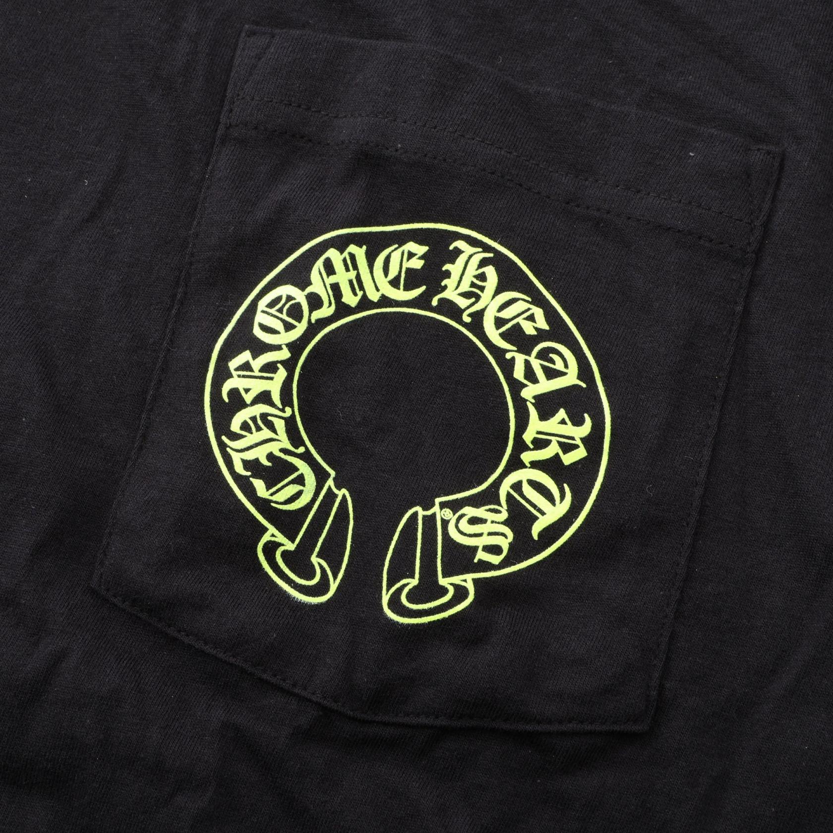クロムハーツ フローラルクロスホースシュー コットン長袖Tシャツ