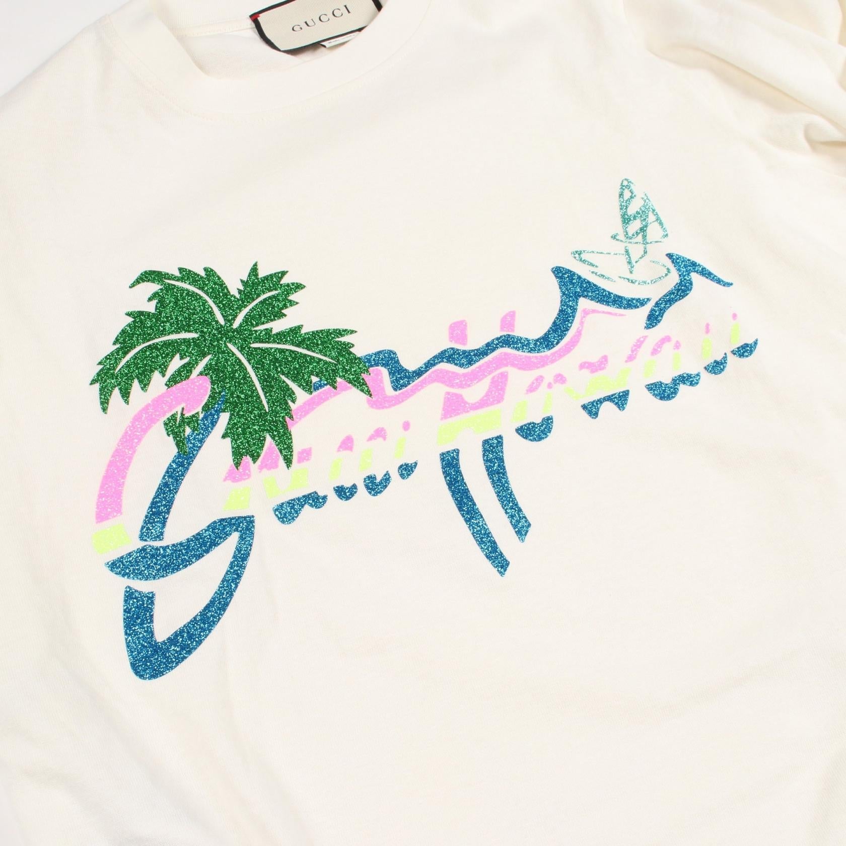 グッチ ハワイロゴ コットンTシャツ