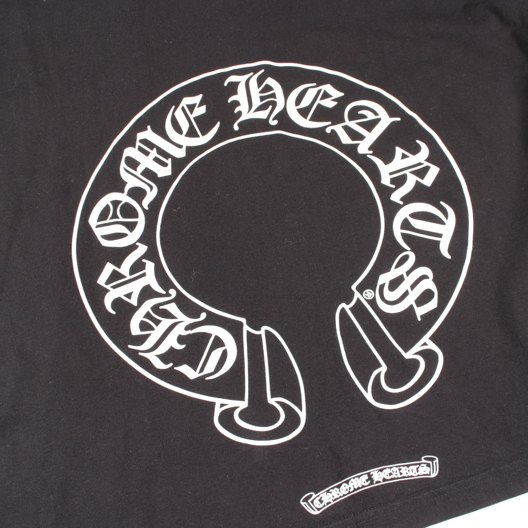クロムハーツ ホースシューフローラルクロス コットン長袖Tシャツ