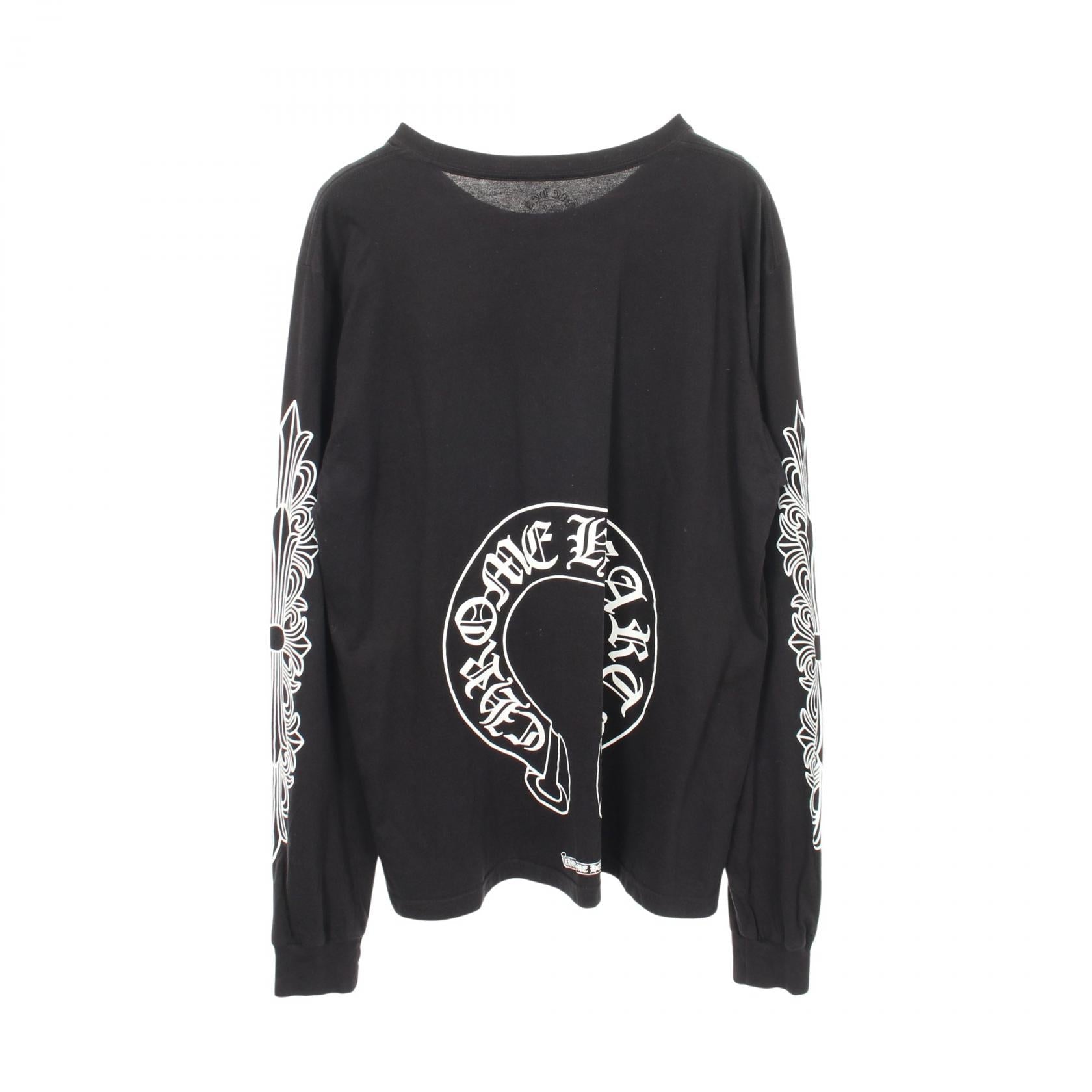 クロムハーツ ホースシューフローラルクロス コットン長袖Tシャツ
