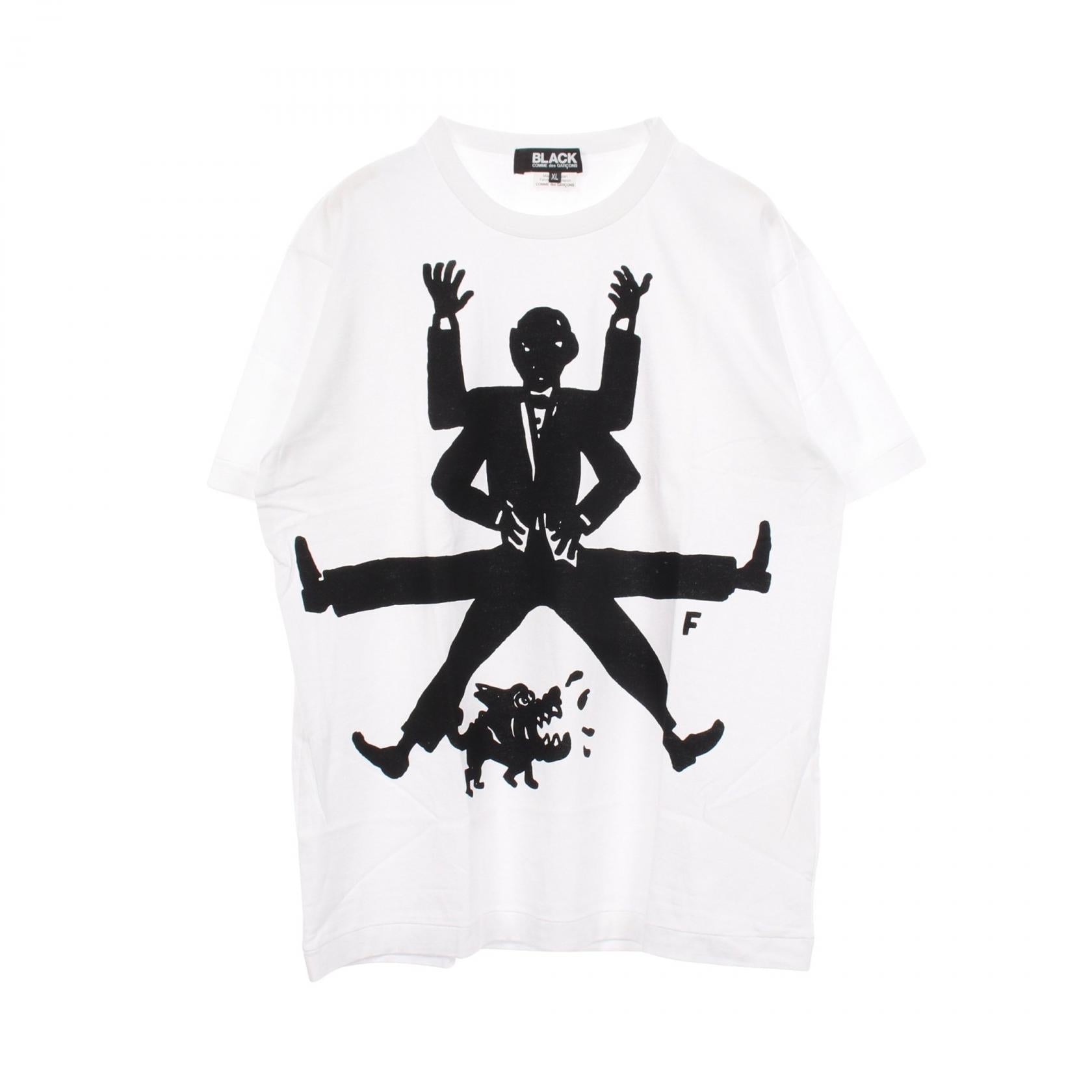 ブラックコムデギャルソン コットン 半袖Tシャツ