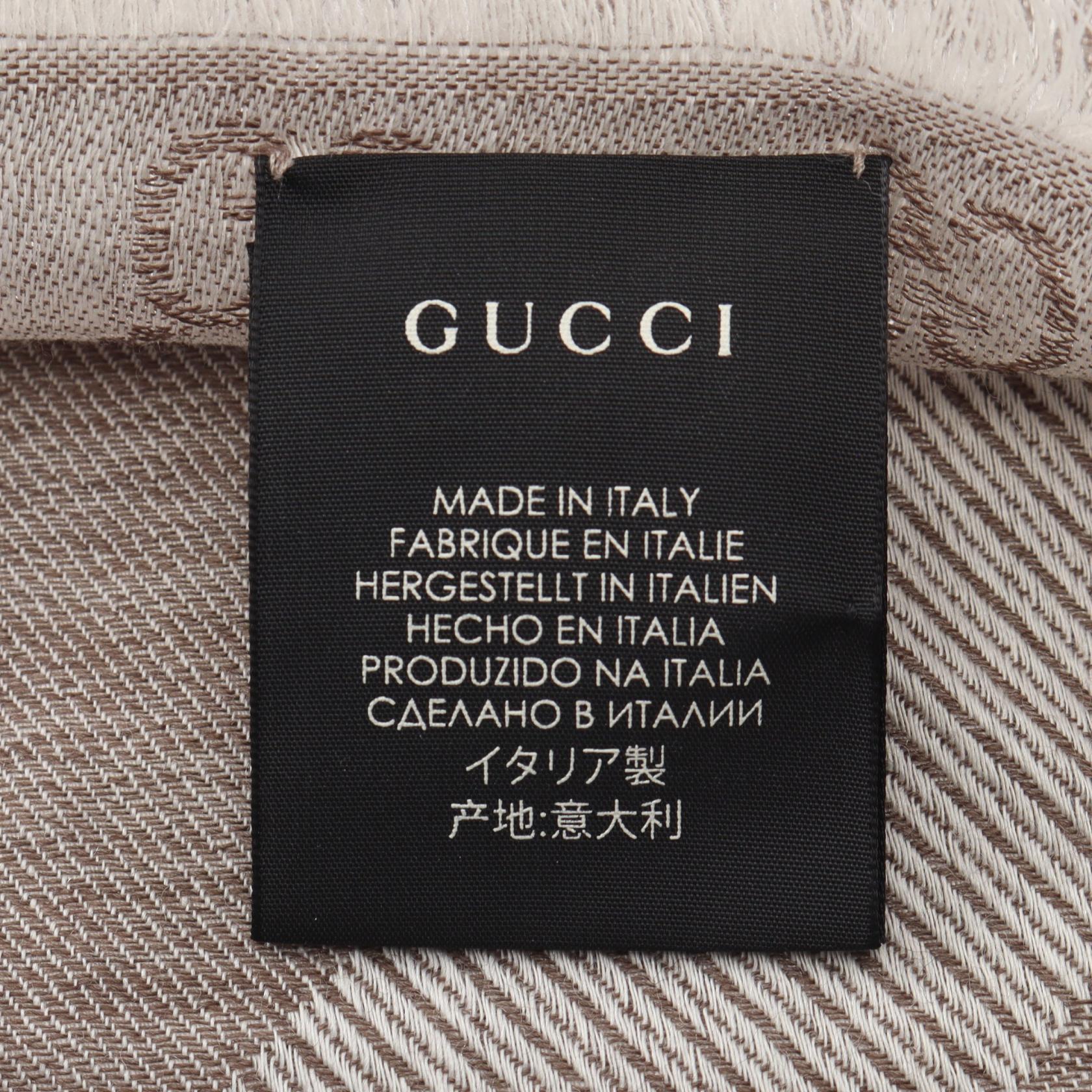 グッチ ウールシルク大判ショール