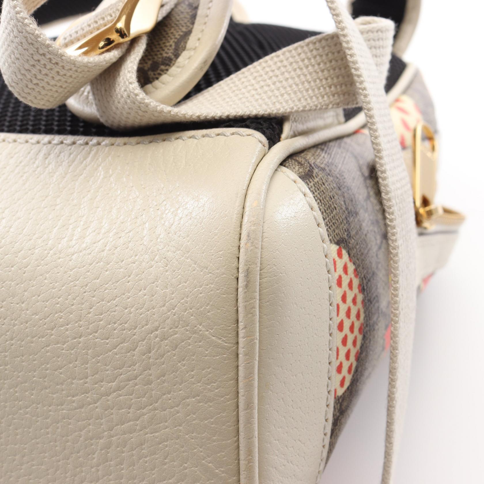 グッチ Le Pomme アップル & ハート GG シュプリーム コーティング キャンバス バックパック