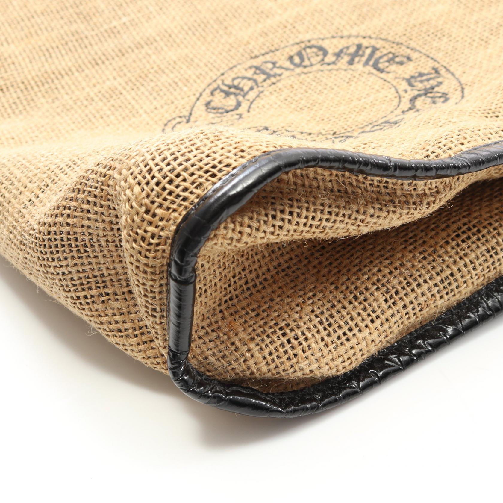 クロムハーツ HORSESHOE BEACH BAG レザー ファブリックトートバッグ