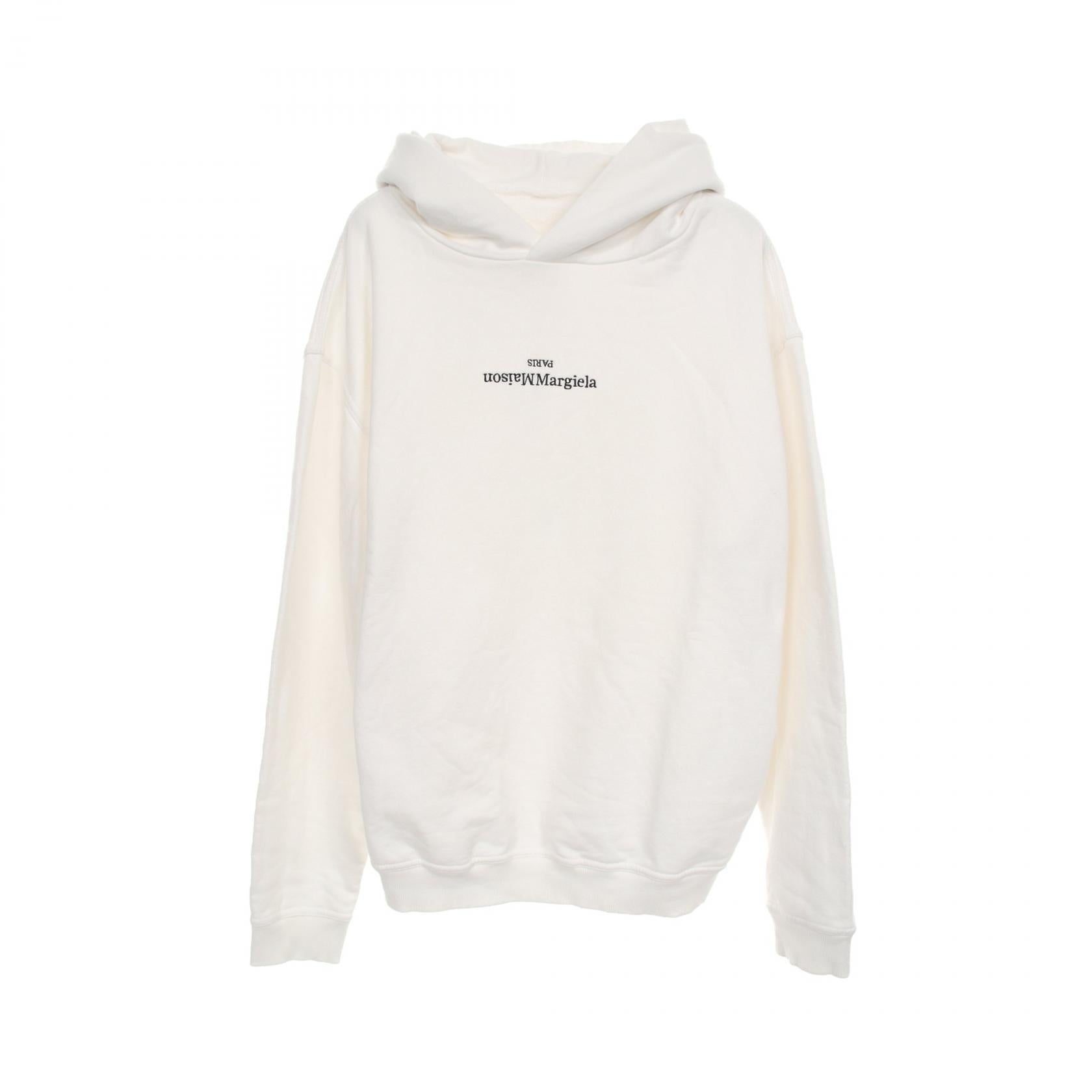 Maison Margiela アップサイド ダウン ロゴ コットン フーディ