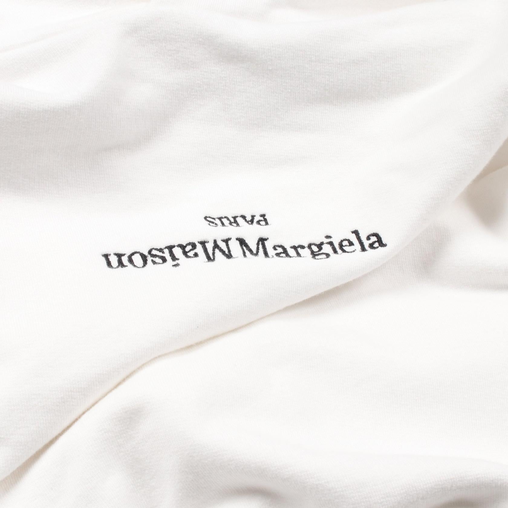Maison Margiela アップサイド ダウン ロゴ コットン フーディ