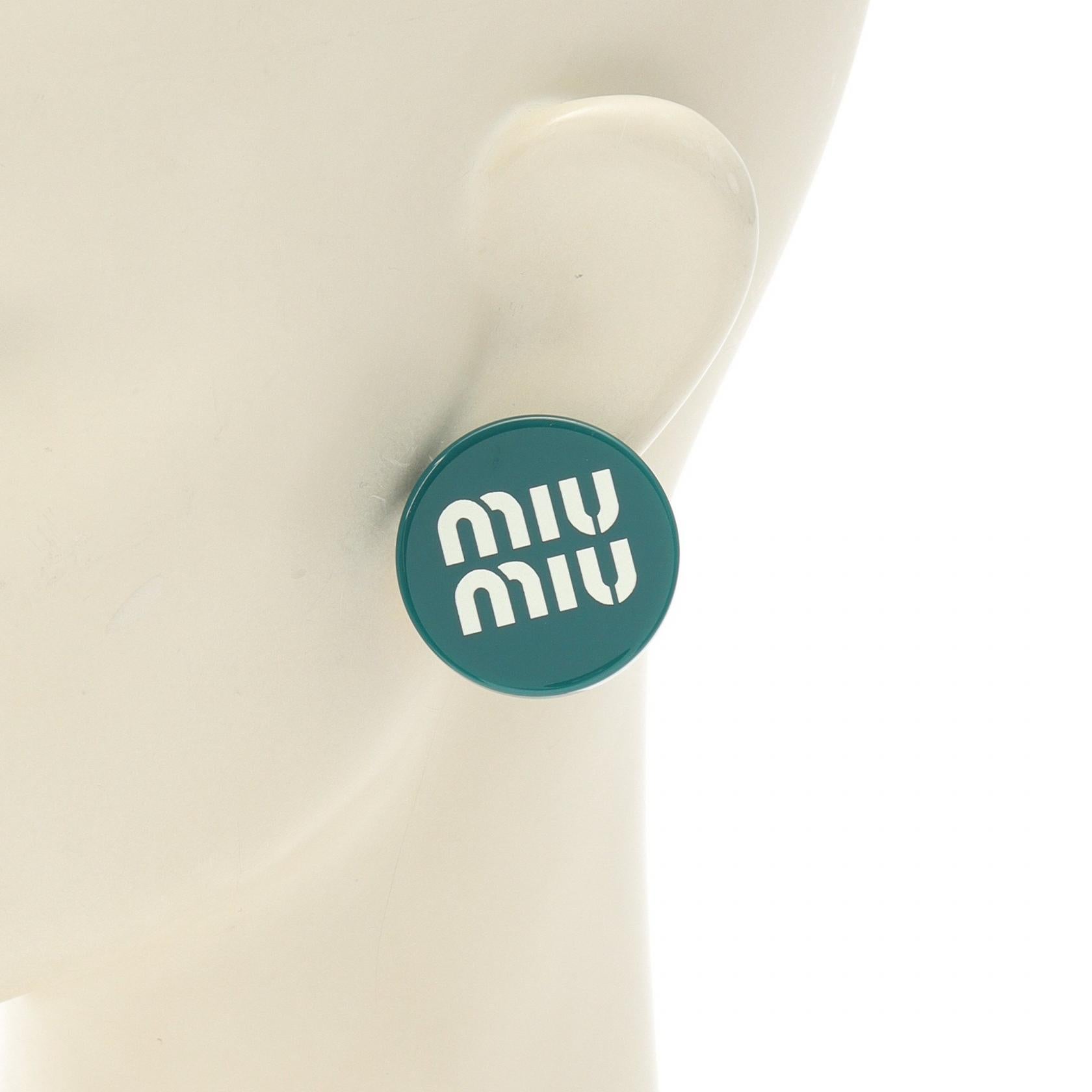 ミュウ ミュウ ロゴ イヤリング