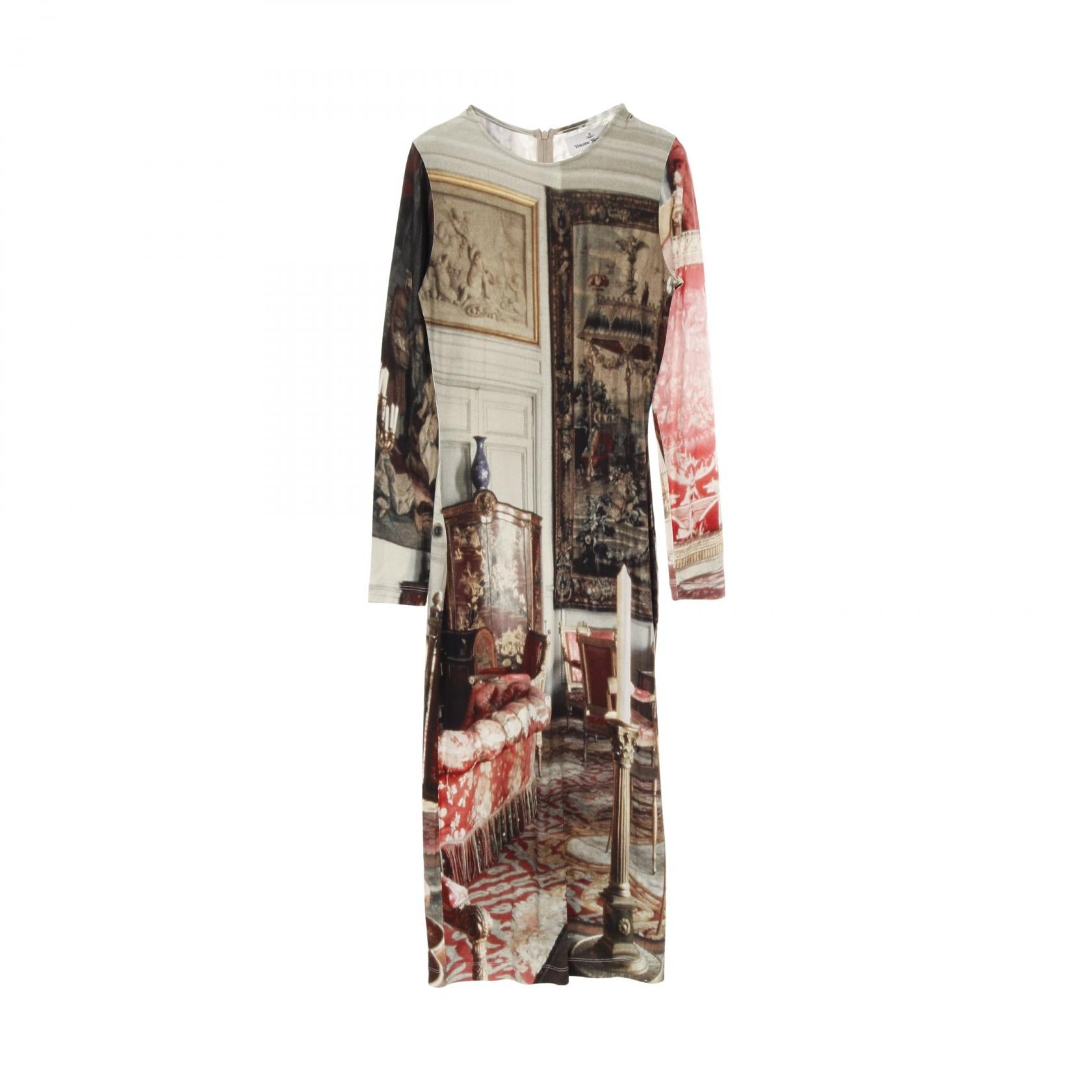 ヴィヴィアン ウエストウッド サロン アートワーク ロング ブール ドレス ビスコース