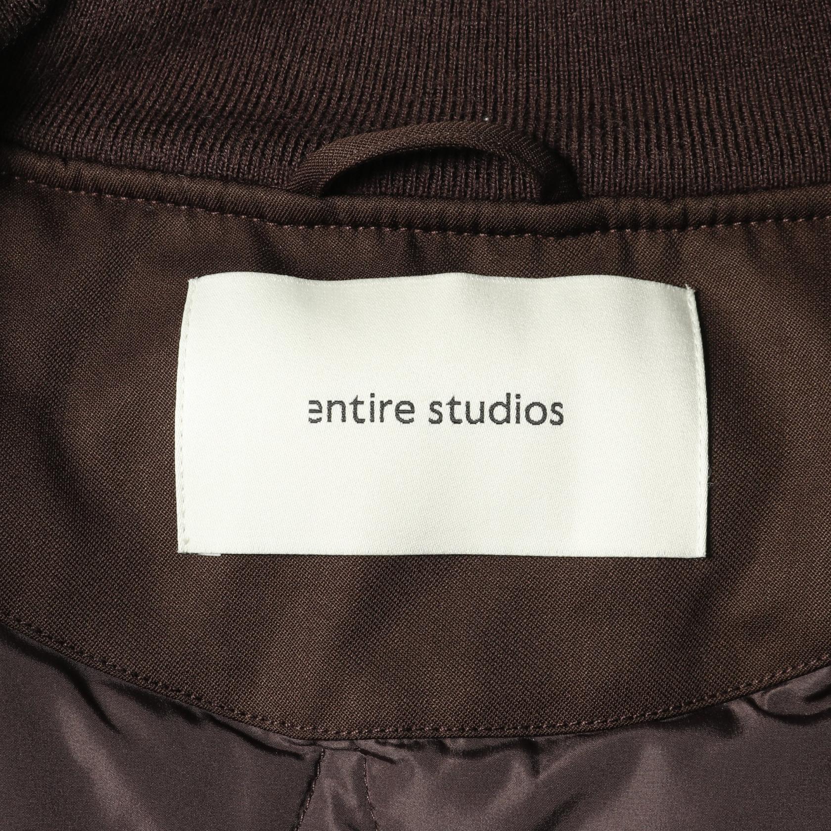 エンタイアスタジオ CROPPED BROAD BOMBER SUITING ウールジャケット