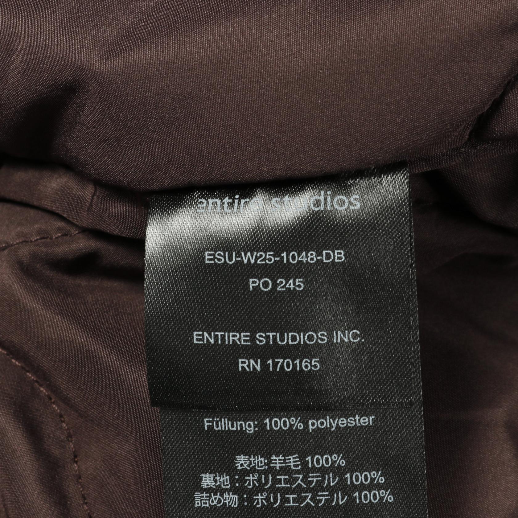 エンタイアスタジオ CROPPED BROAD BOMBER SUITING ウールジャケット