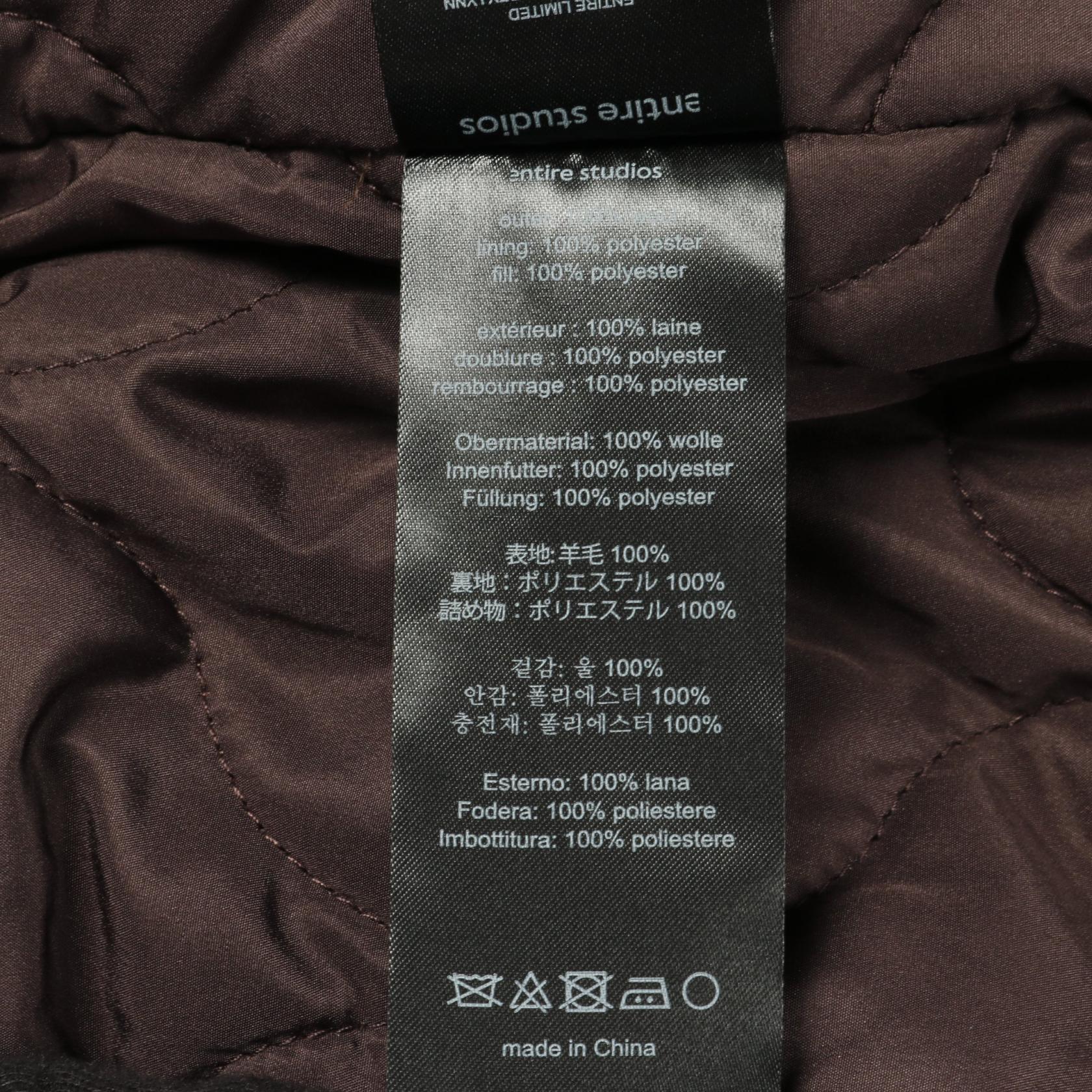 エンタイアスタジオ CROPPED BROAD BOMBER SUITING ウールジャケット