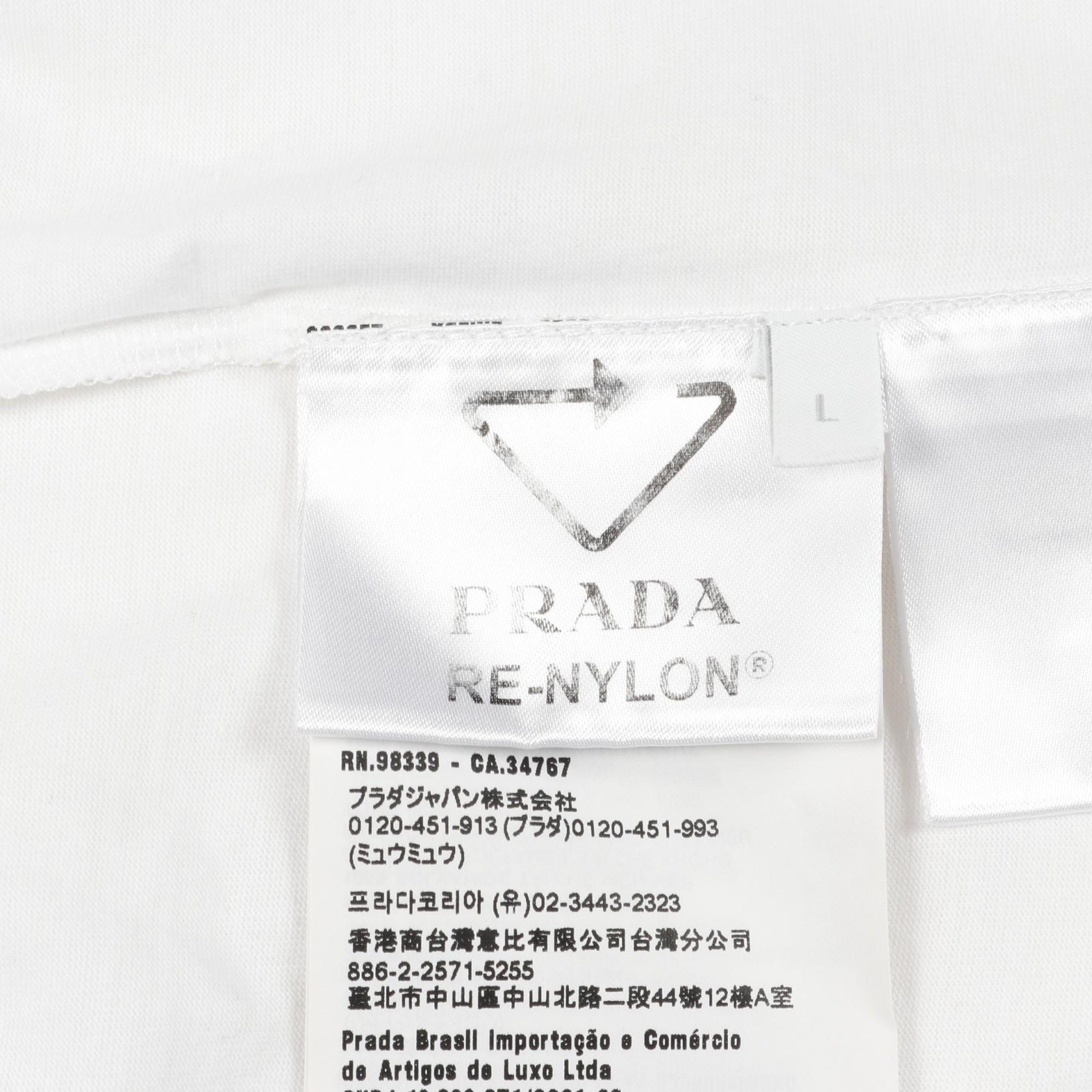 プラダ Re-Nylon コットンカットソー