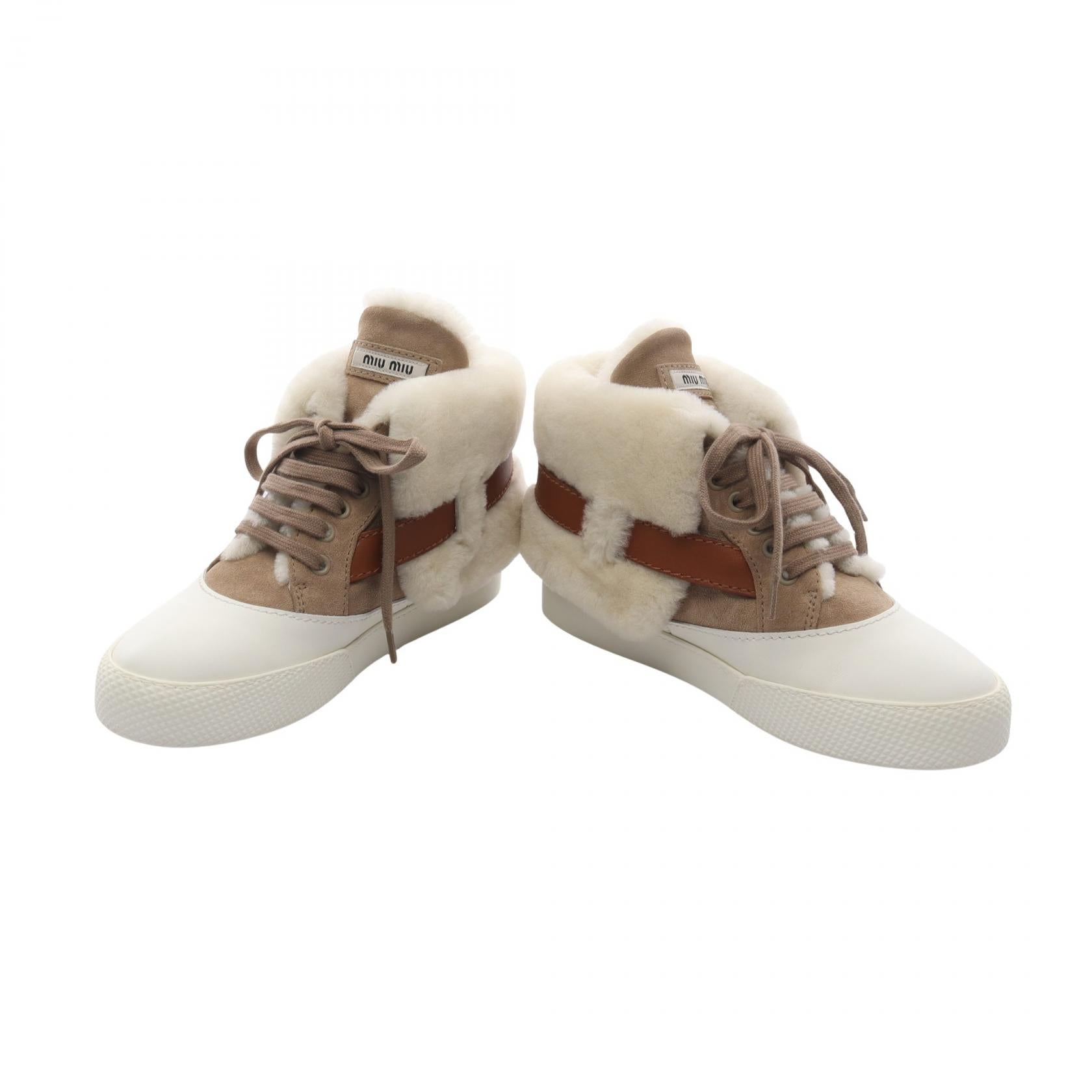 ミュウミュウ シアリング ファブリック スニーカー