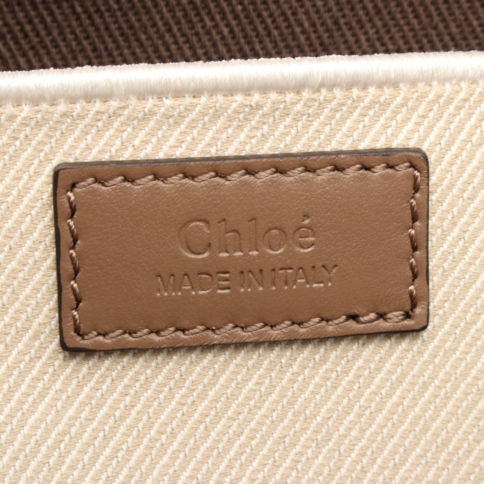 クロエ CARRY キャンバス レザー トートバッグ