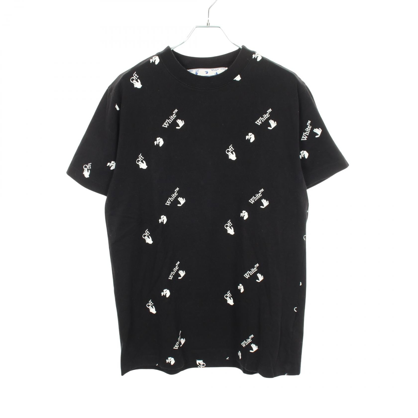 オフホワイト コットン半袖Tシャツ
