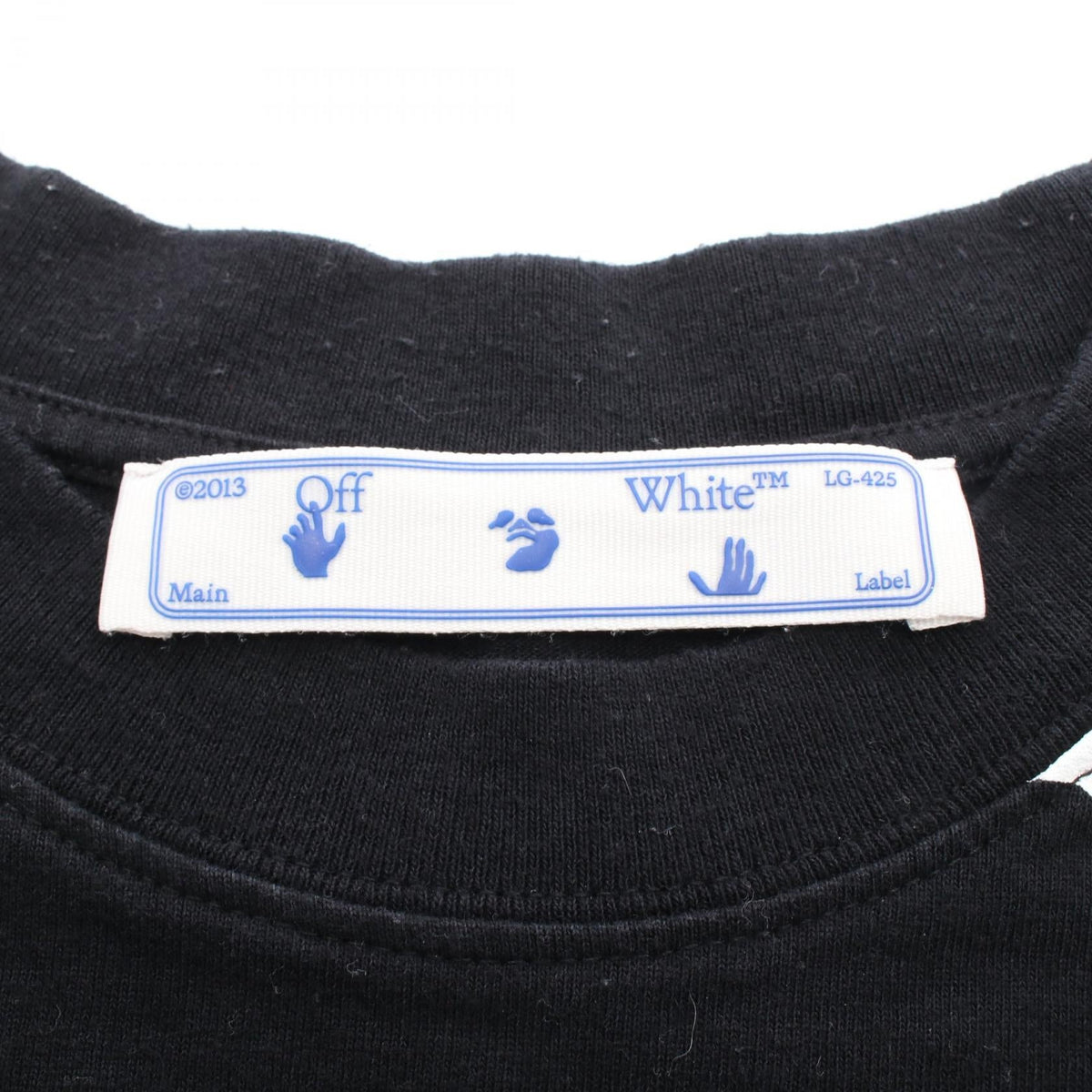 オフホワイト コットン半袖Tシャツ