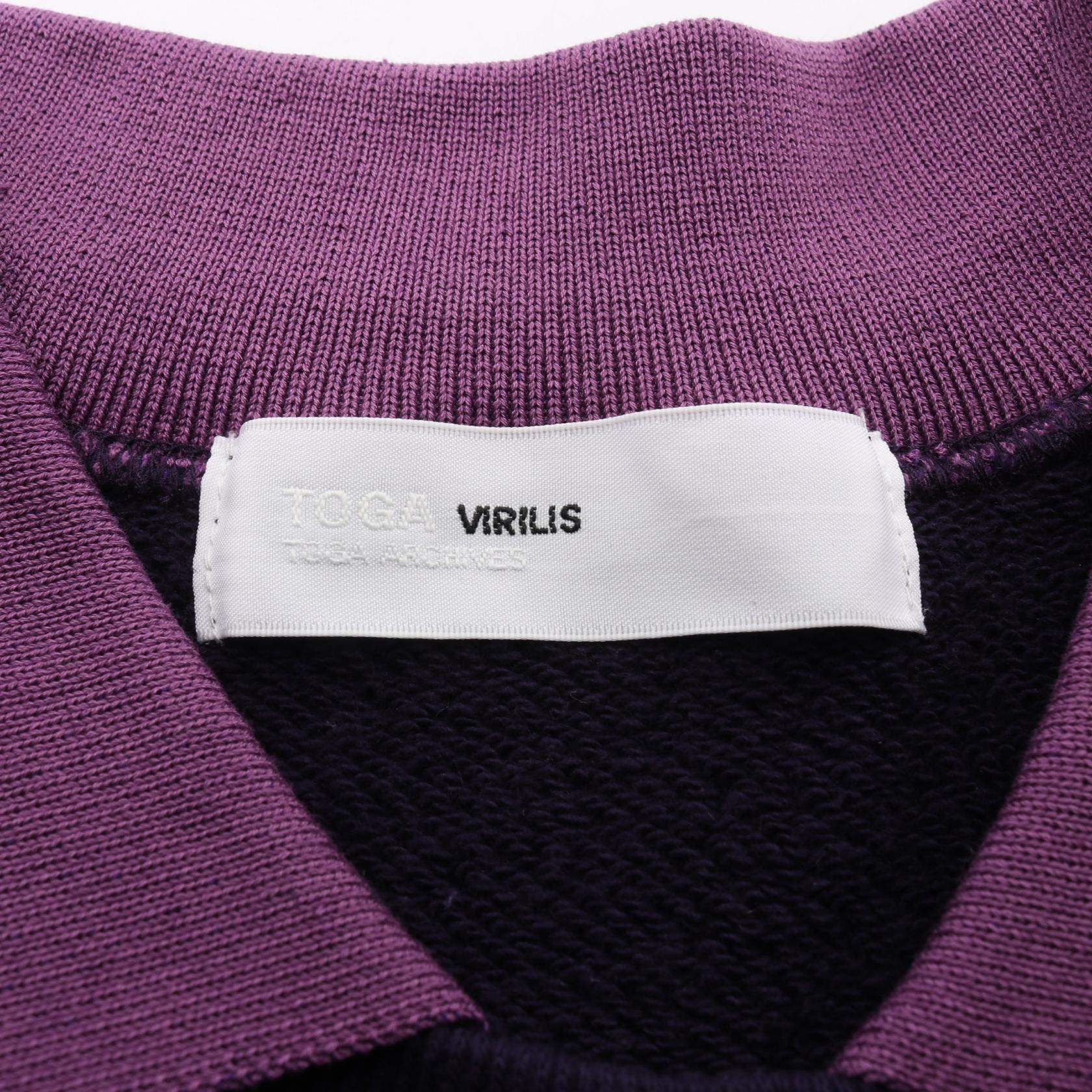 トーガビリリース POLO COLLAR SWEATSHIRT コットン スウェット