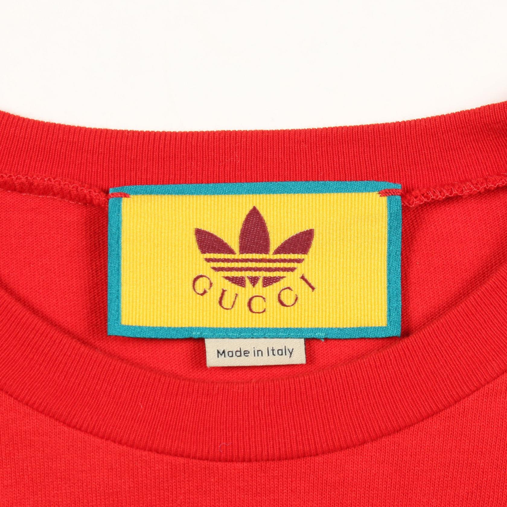 グッチ×アディダス コットン長袖Tシャツ