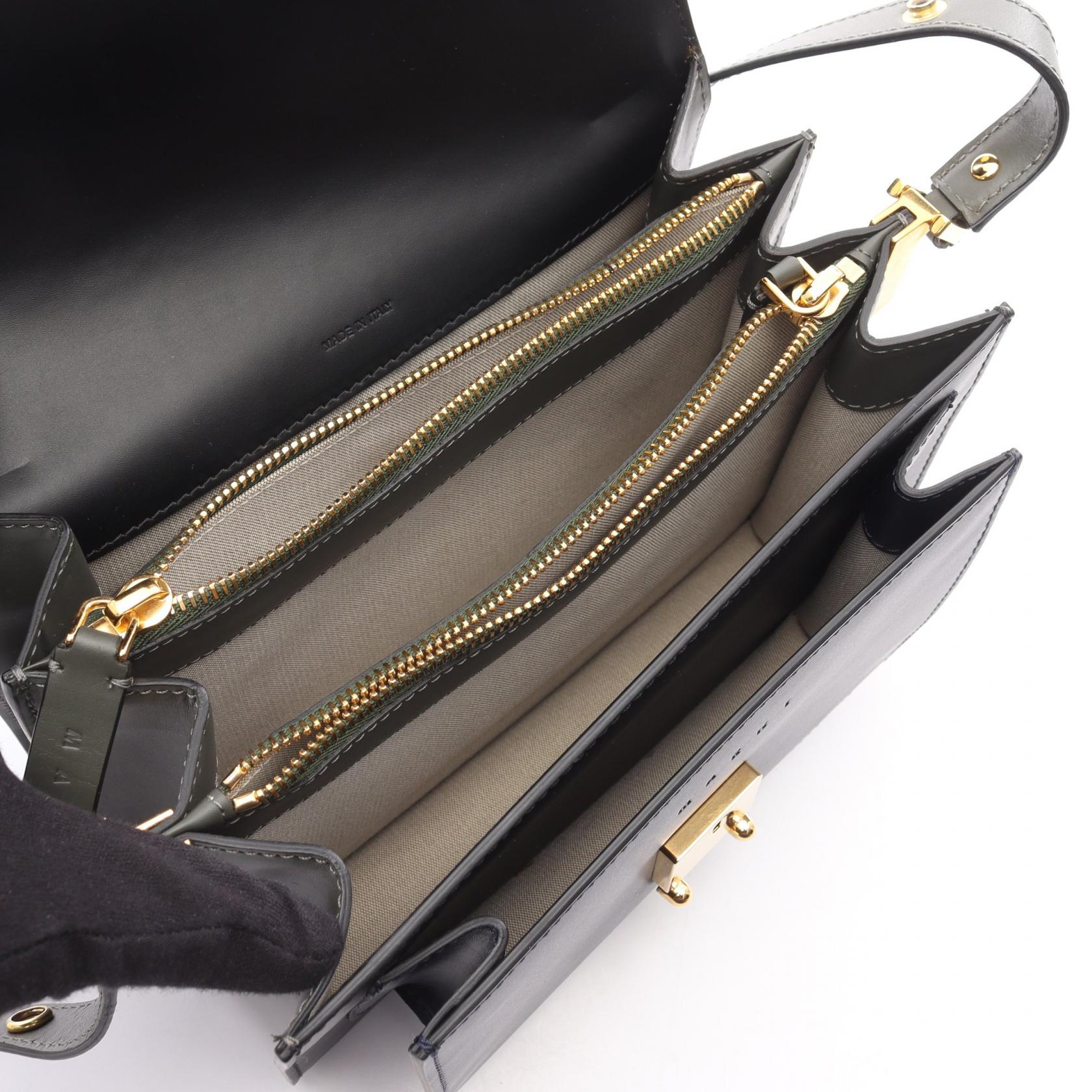 マルニ TRUNK レザー ショルダーバッグ