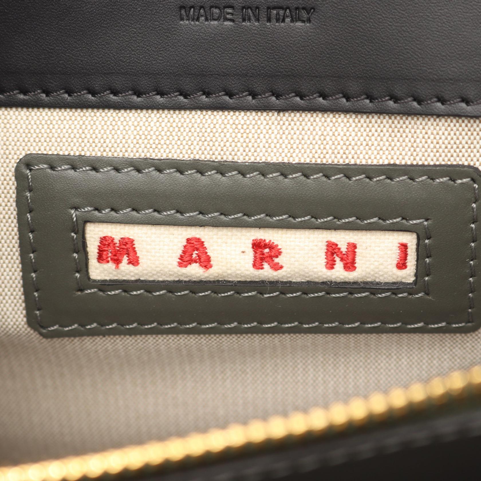 マルニ TRUNK レザー ショルダーバッグ