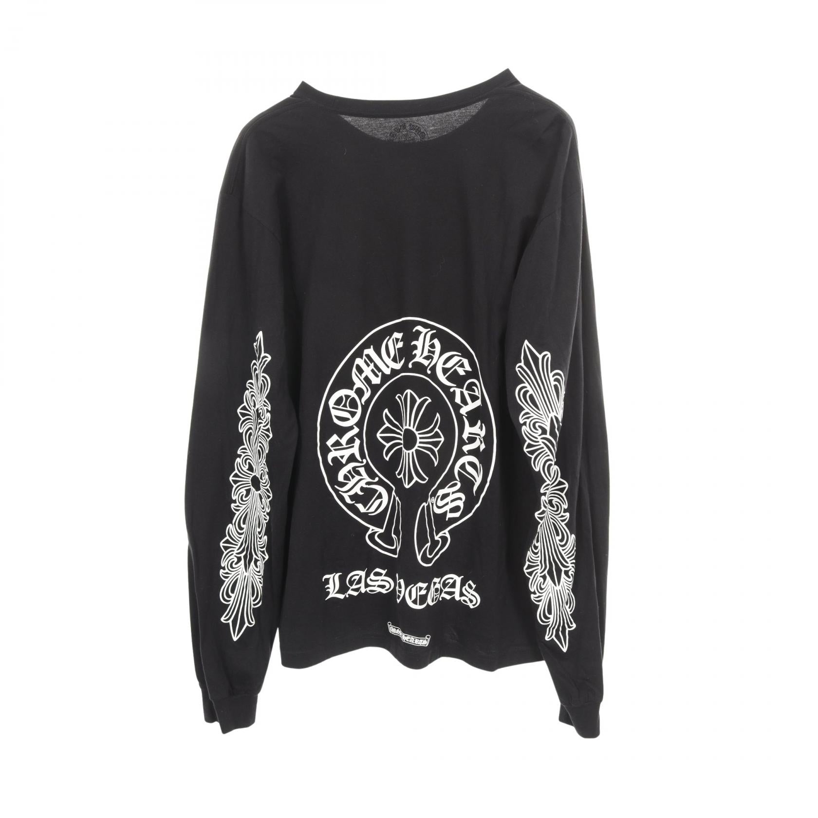 クロムハーツ Las Vegas Horseshoe コットン長袖Tシャツ