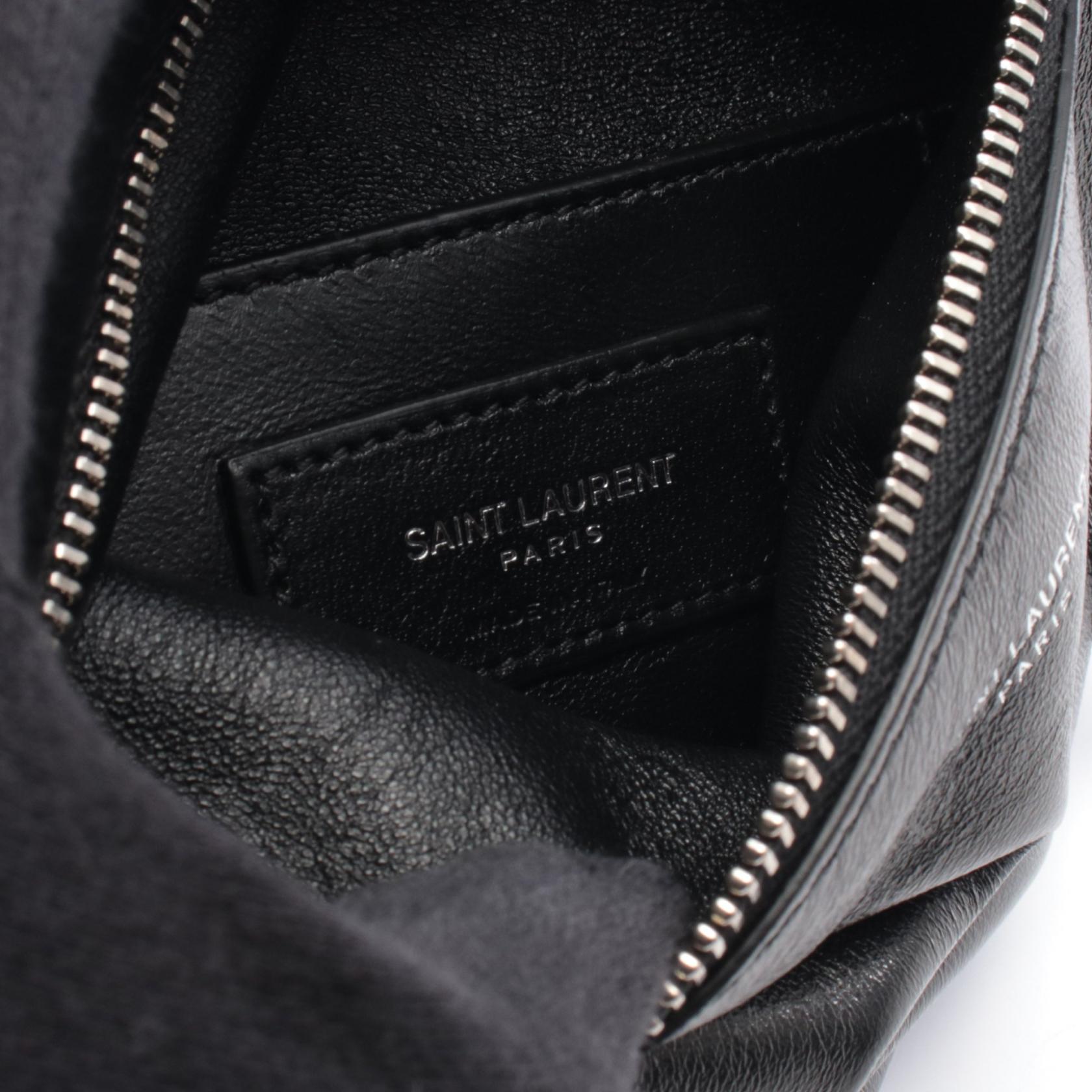 イヴサンローラン FLAT POUCH SID レザー ショルダーバッグ