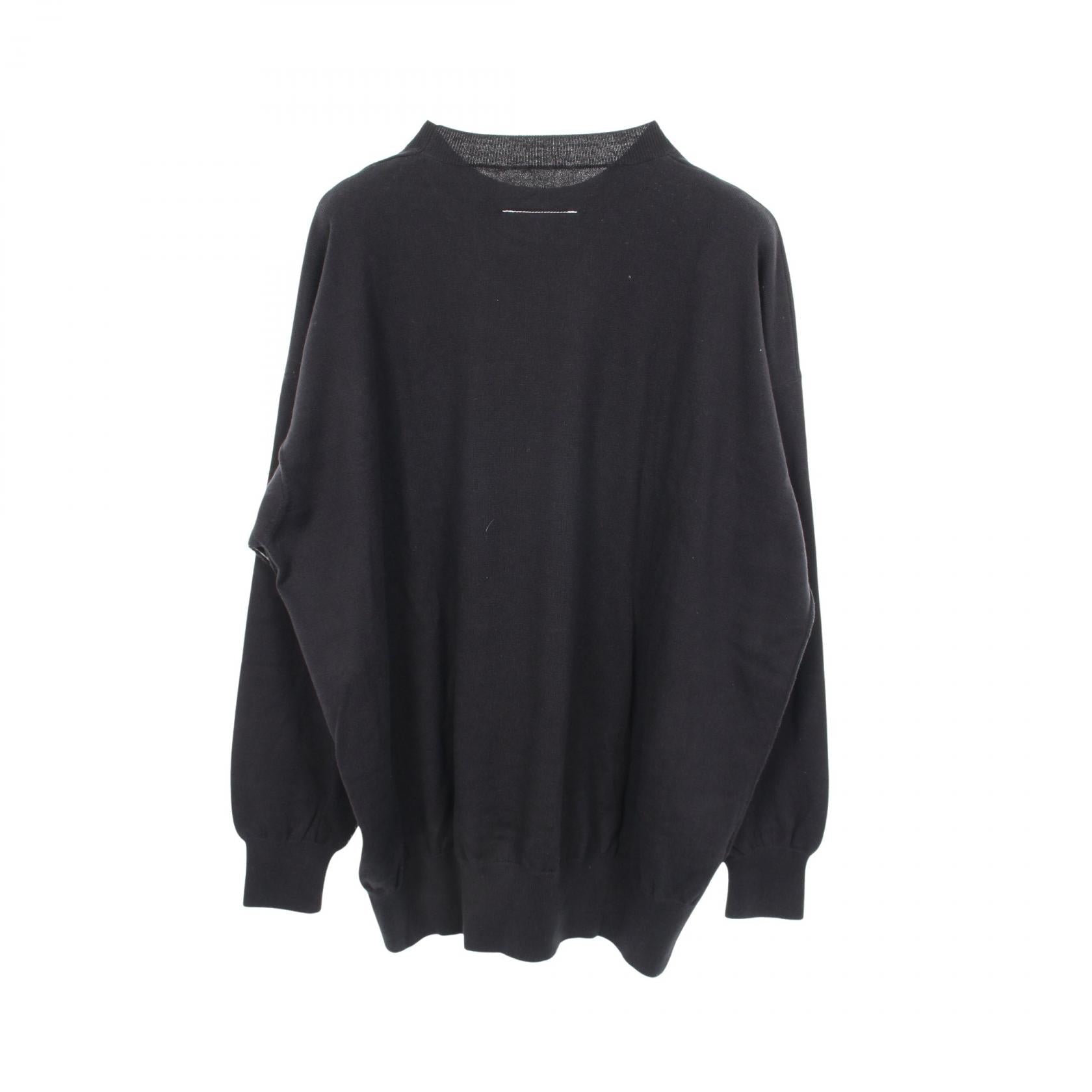 エムエムシックス クルーネック コットンカシミヤニットトップス