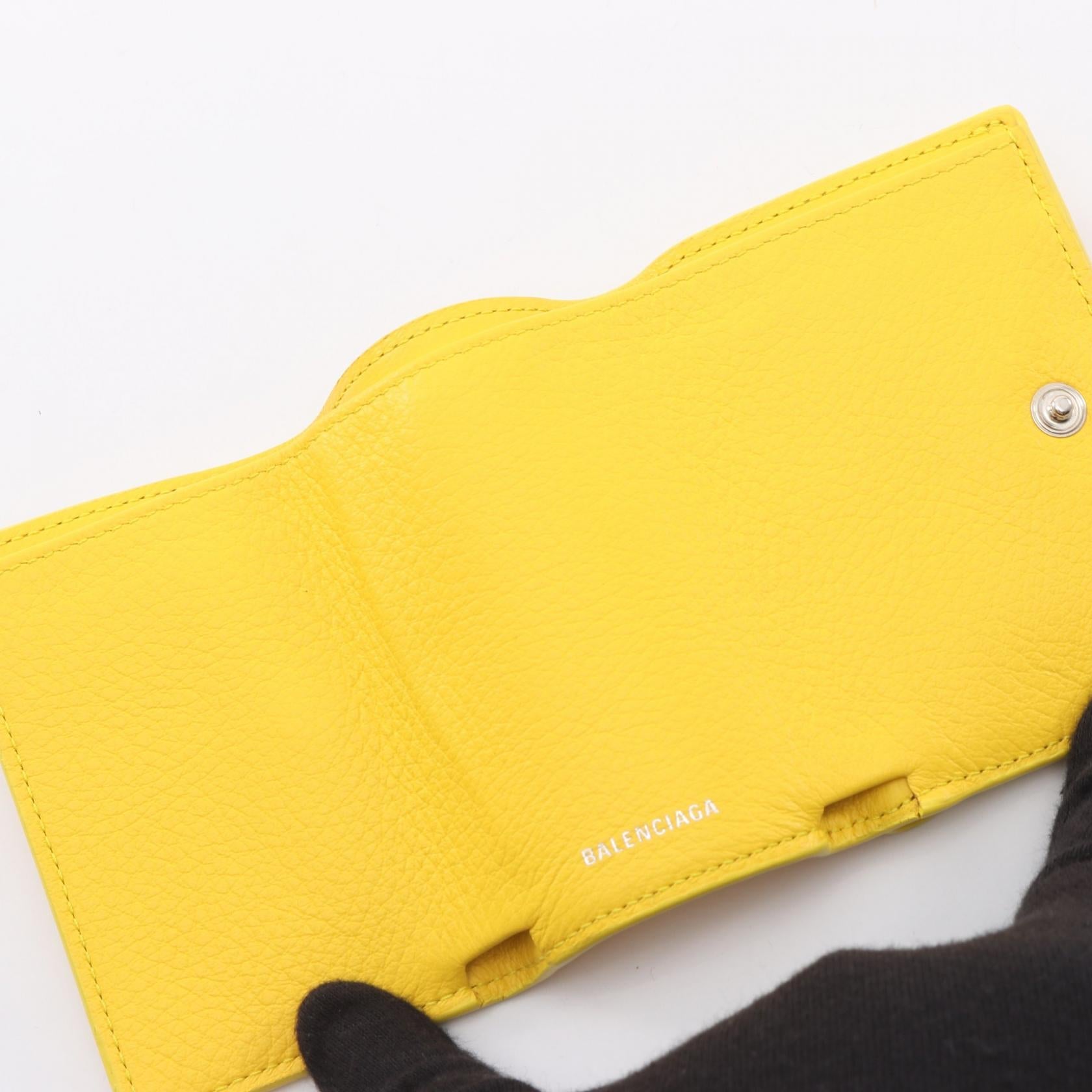 バレンシアガ ペーパーミニウォレット 三つ折り財布