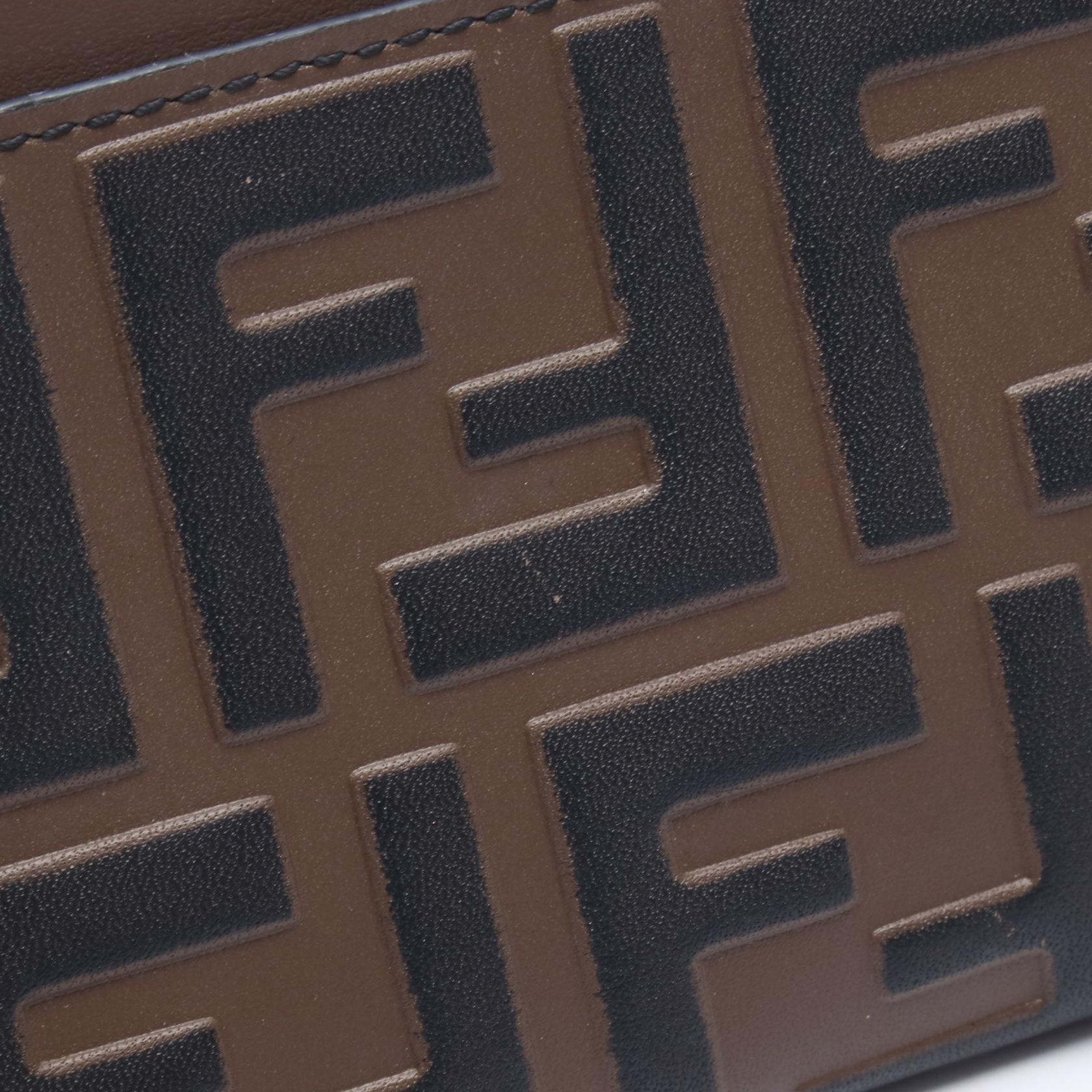 フェンディ FFダイヤモンド レザーカードケース コインケース