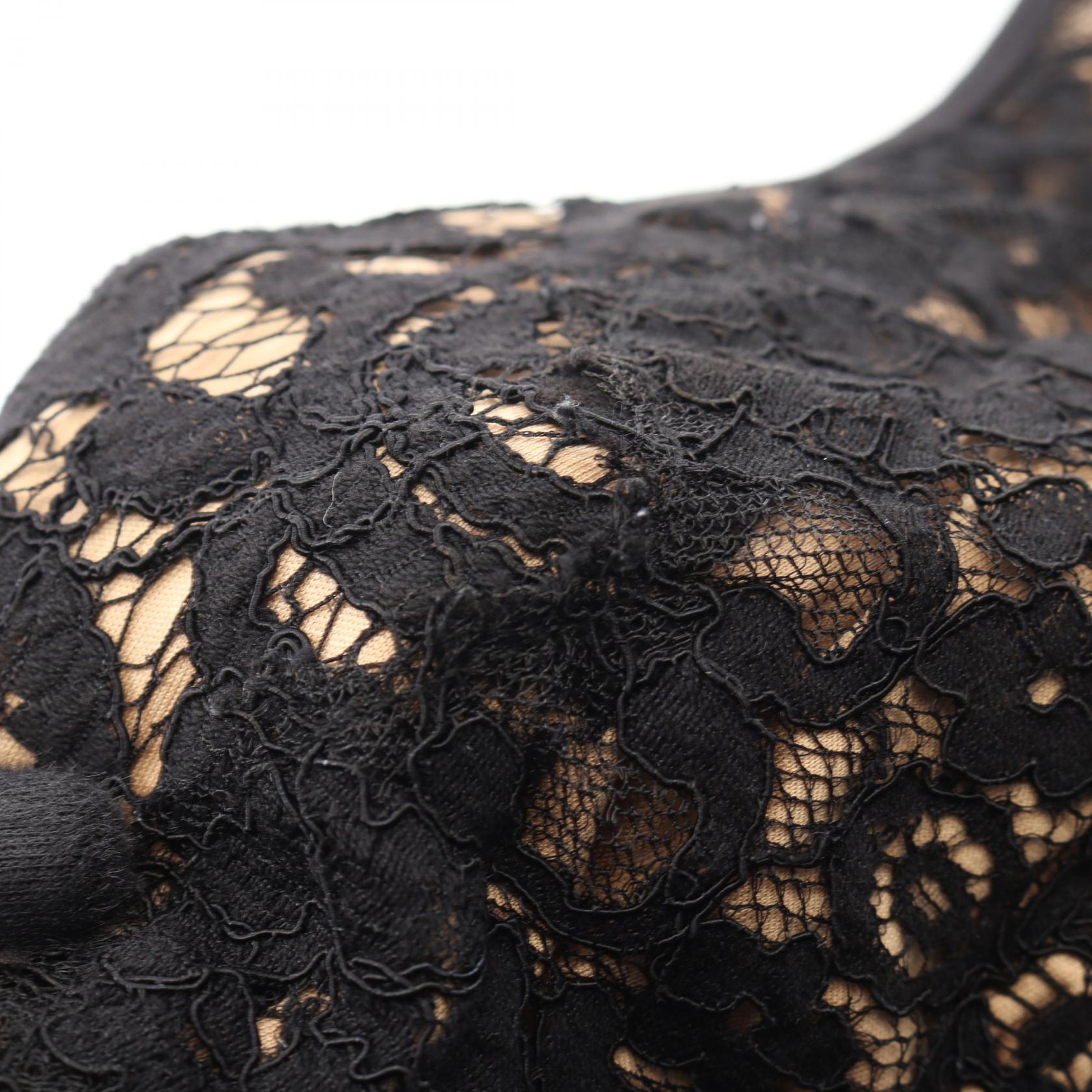 タダシショージ PINTUCK JERSEY LACE PANEL ドレス